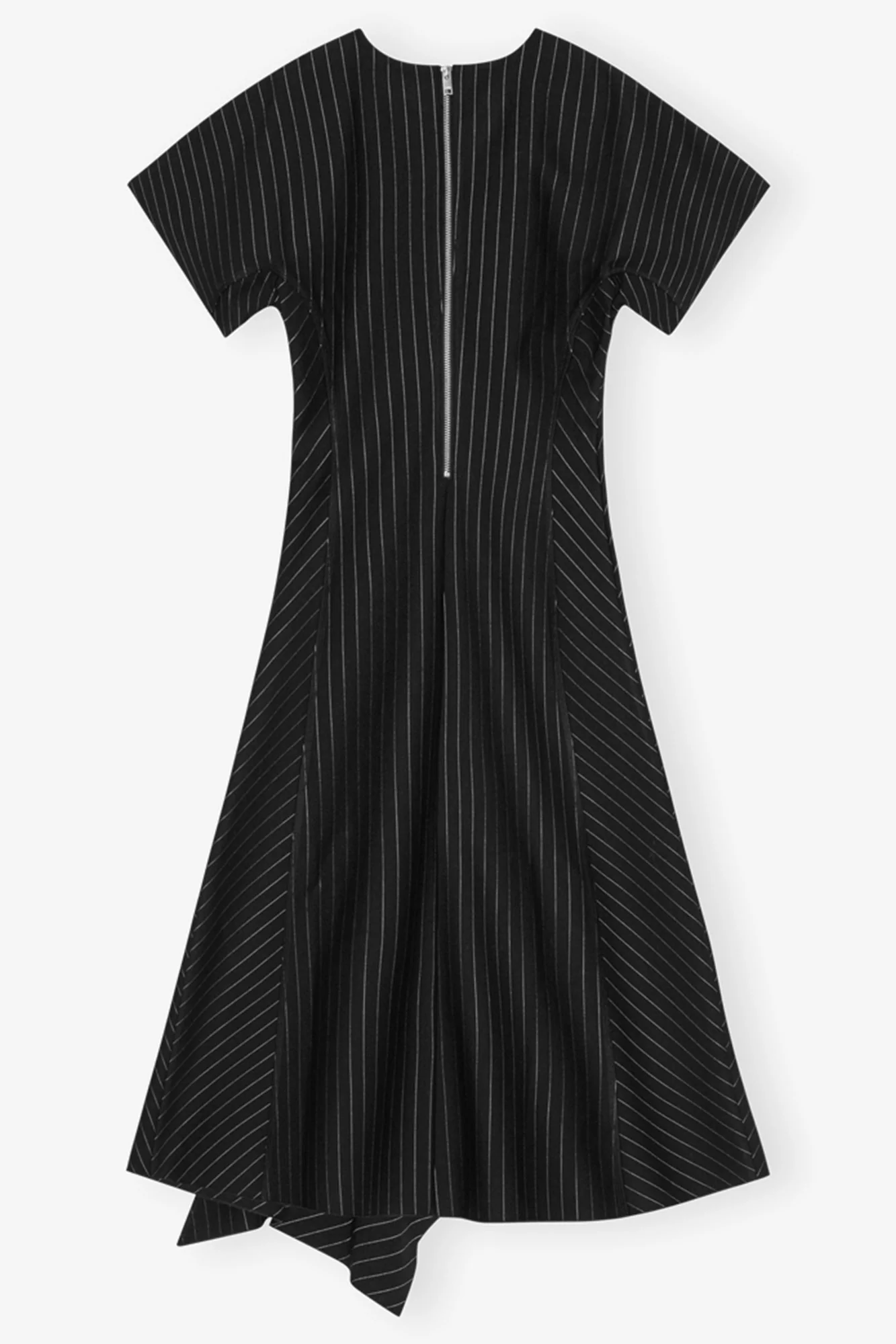 Pinstripe Long Dress | Black - Image 2