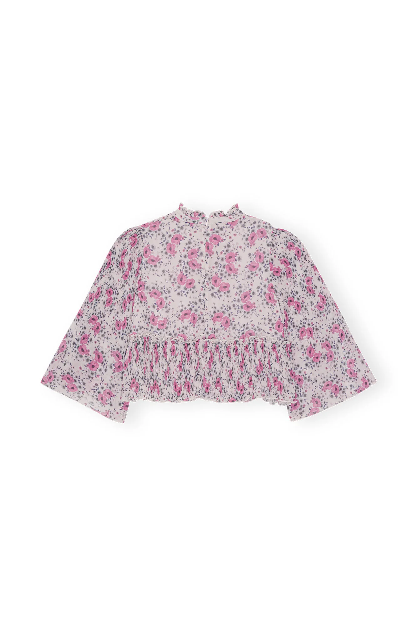 Pleated Georgette Blouse | Mauve Chalk - Image 2