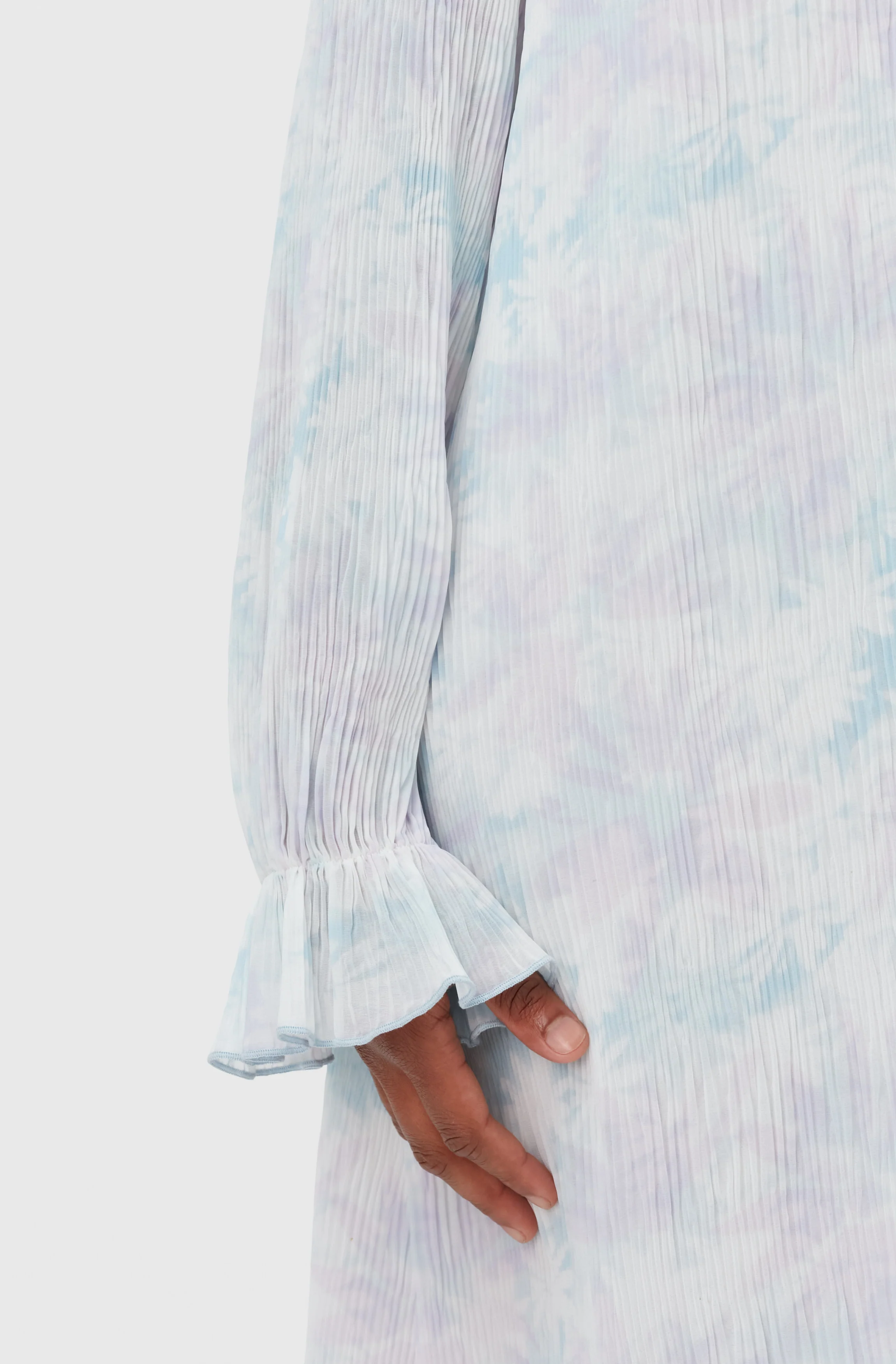 Pleated Georgette Midi Dress | Cherry Blossom - Image 7