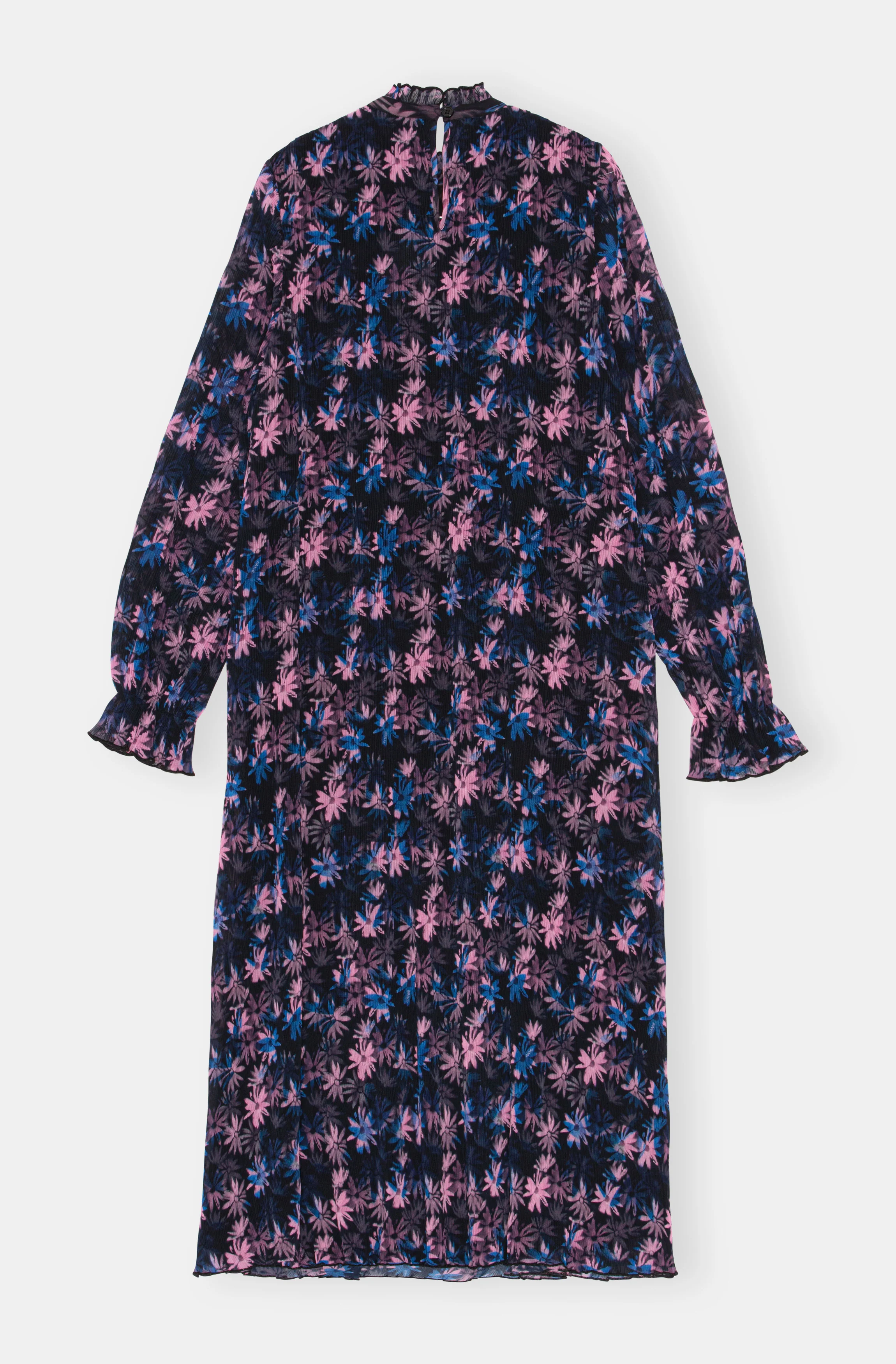 Pleated Georgette Midi Dress | Daisy Spray Lilac Sachet - Image 2