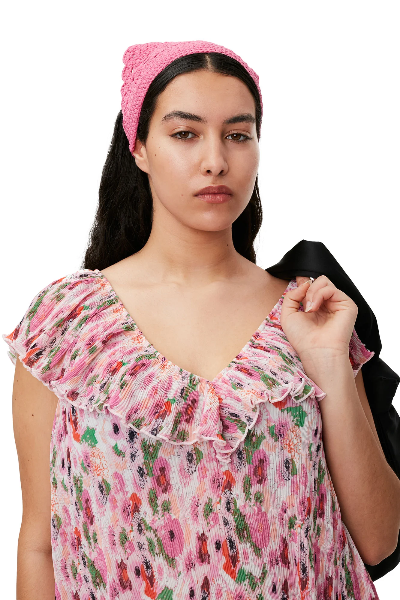 Pleated Georgette Midi Dress | Sugar Plum - Image 6