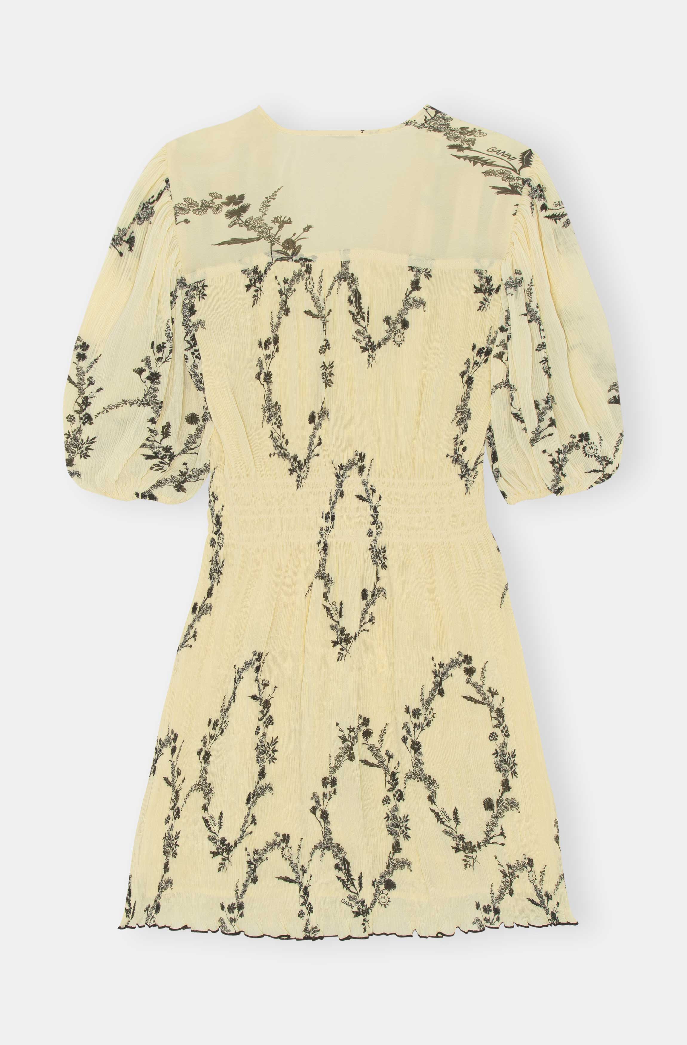 Pleated Georgette Mini Dress | Floral Shadow Flan - Image 2