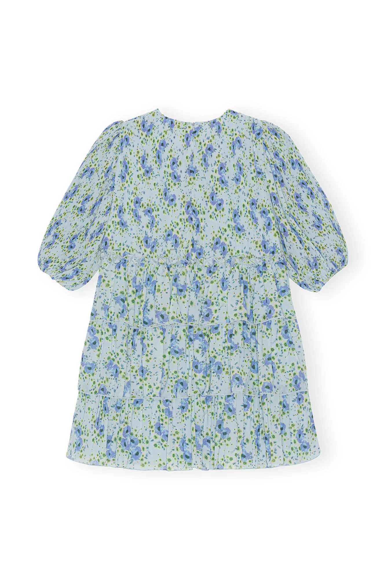 Pleated Georgette Mini Dress | Ice Water - Image 2