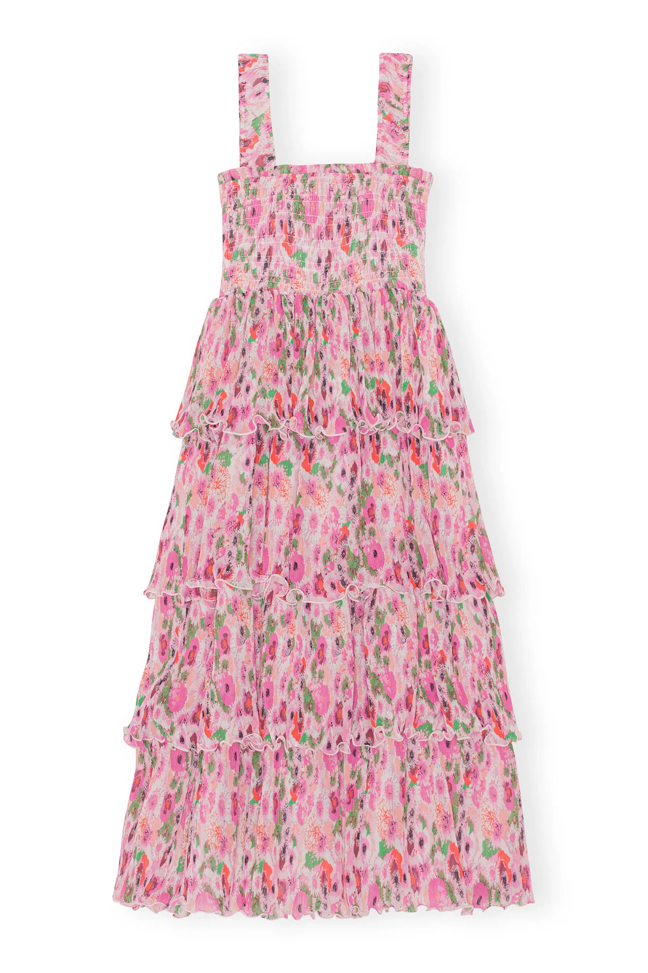 Pleated Georgette Smock Midi Dress | Sugar Plum - Image 2