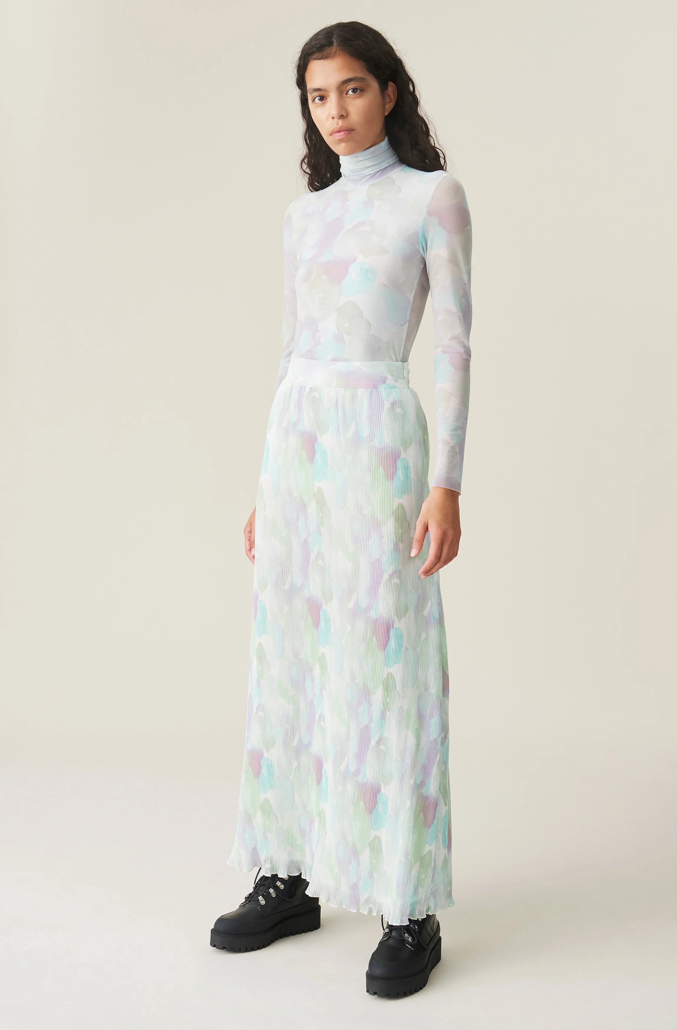 Pleated Maxi Skirt | Bright White - Image 2
