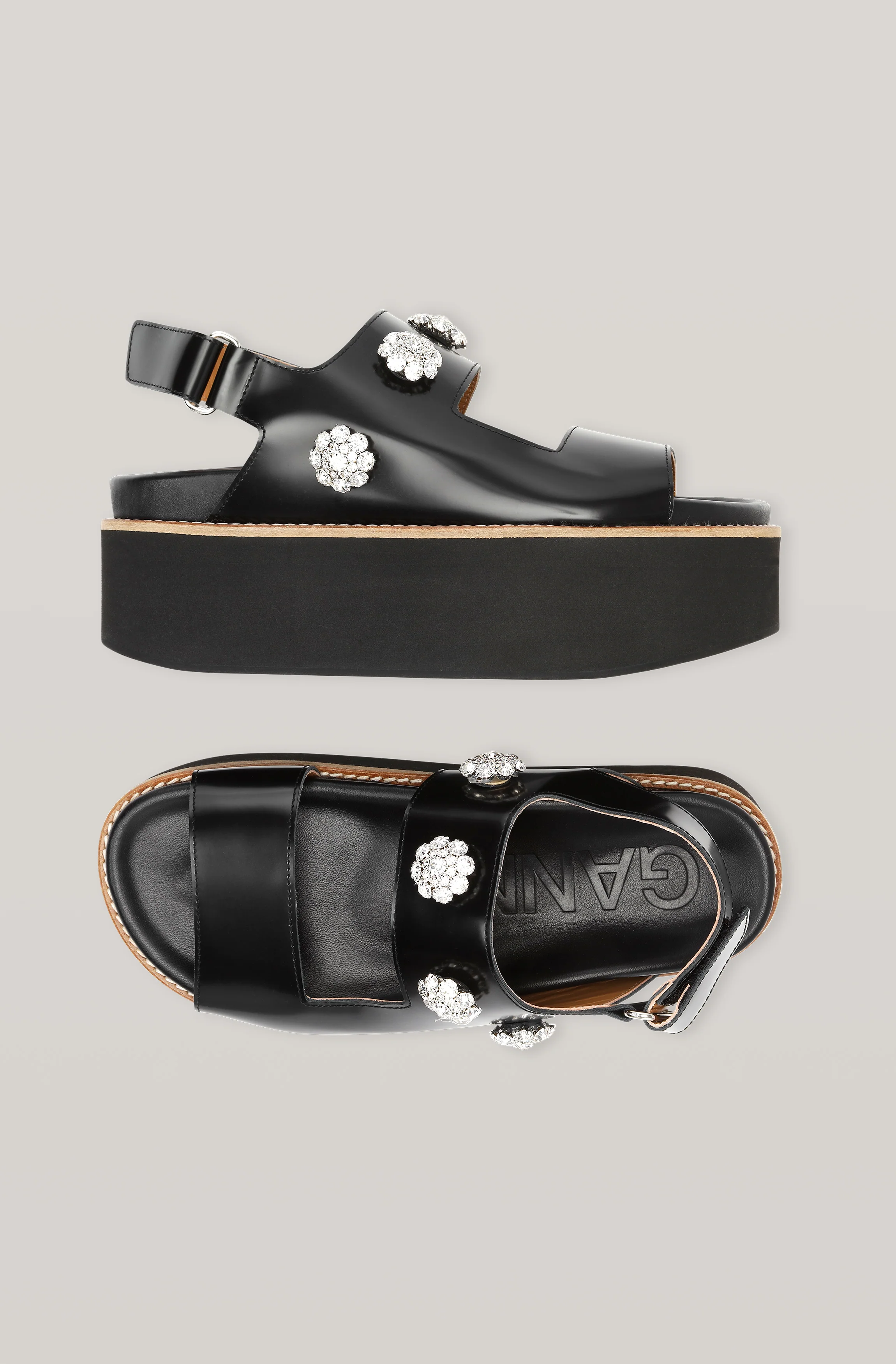 Polido Platform Sandals | Black - Image 2