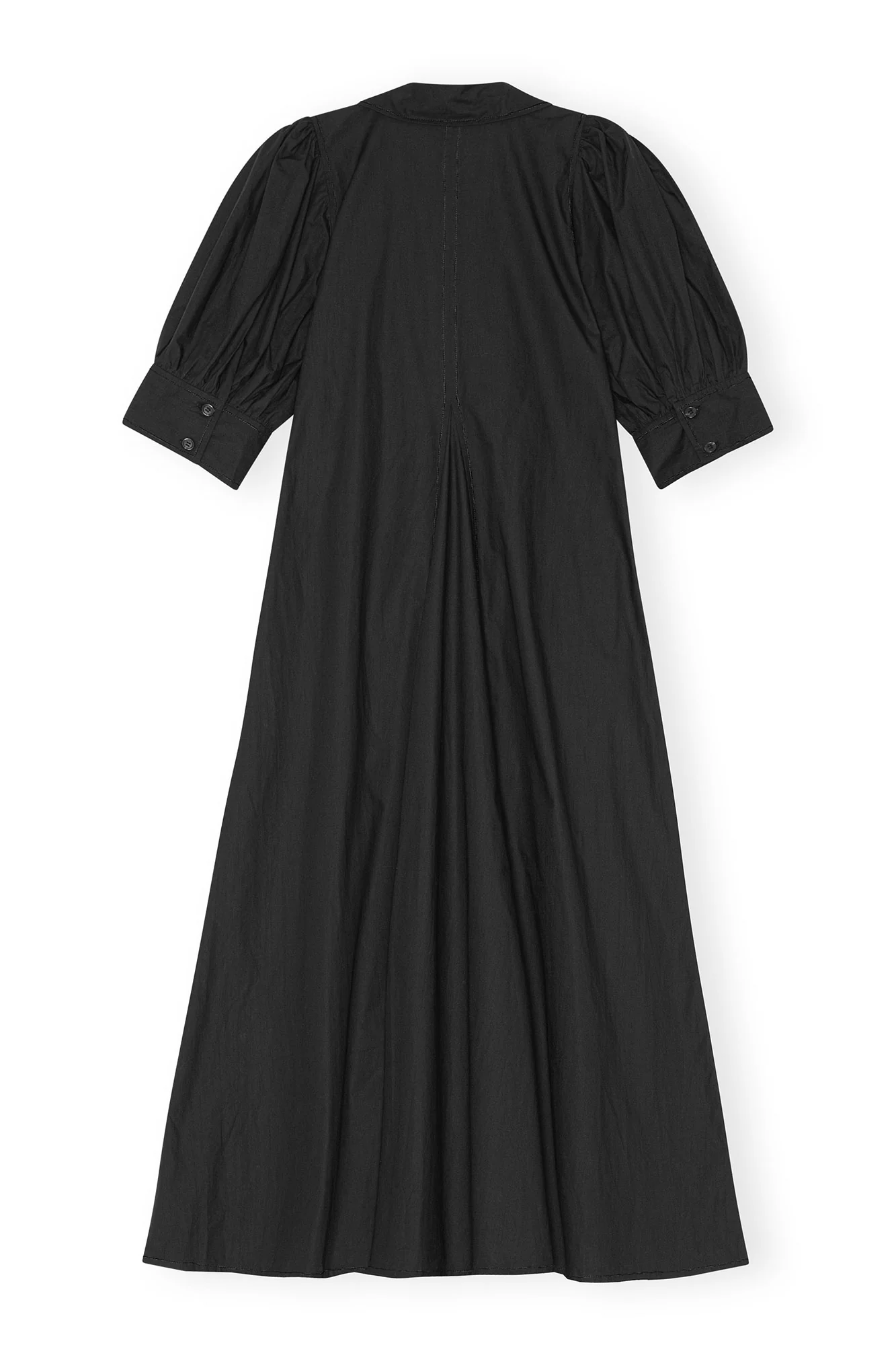 Poplin Midi Dress | Black - Image 2
