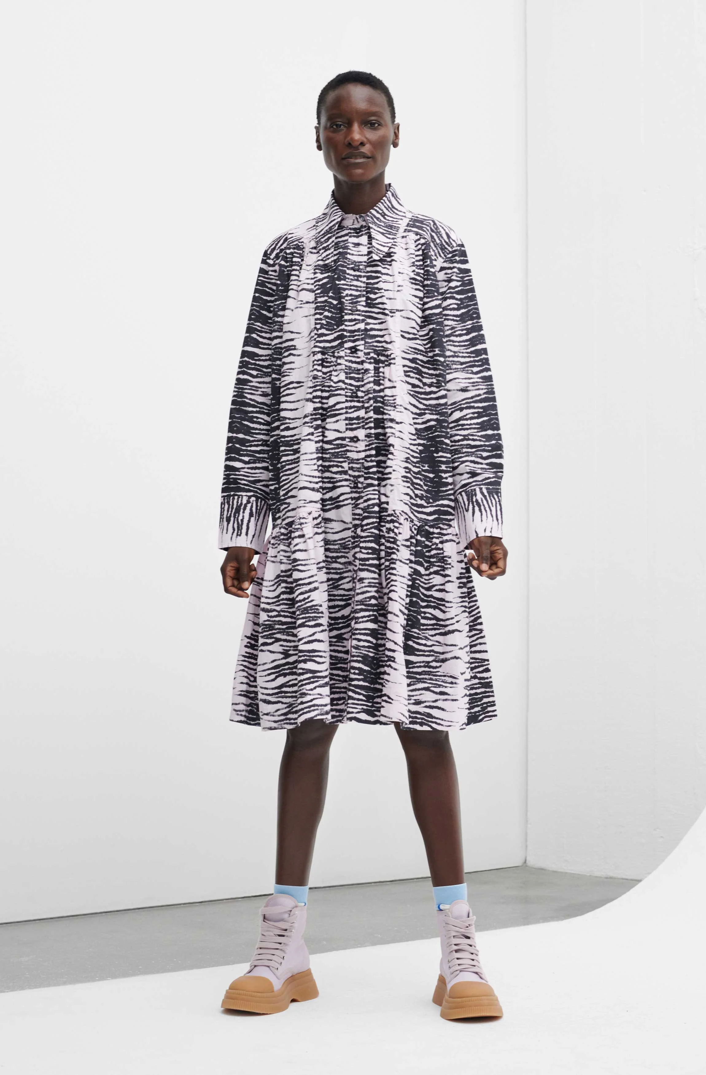 Poplin Midi Dress | Light Lilac - Image 3