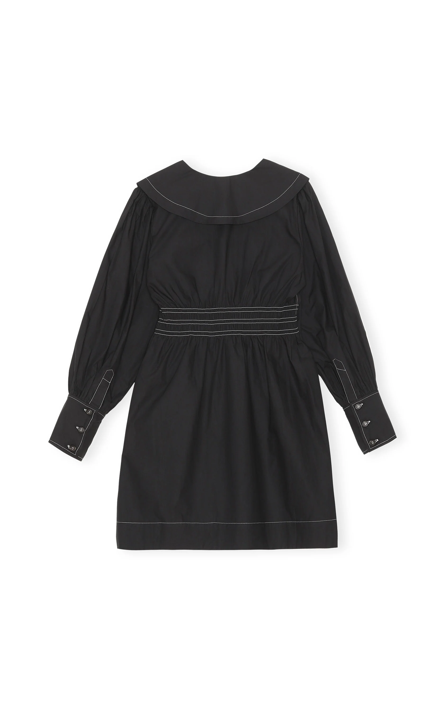 Poplin Mini Dress | Black - Image 2