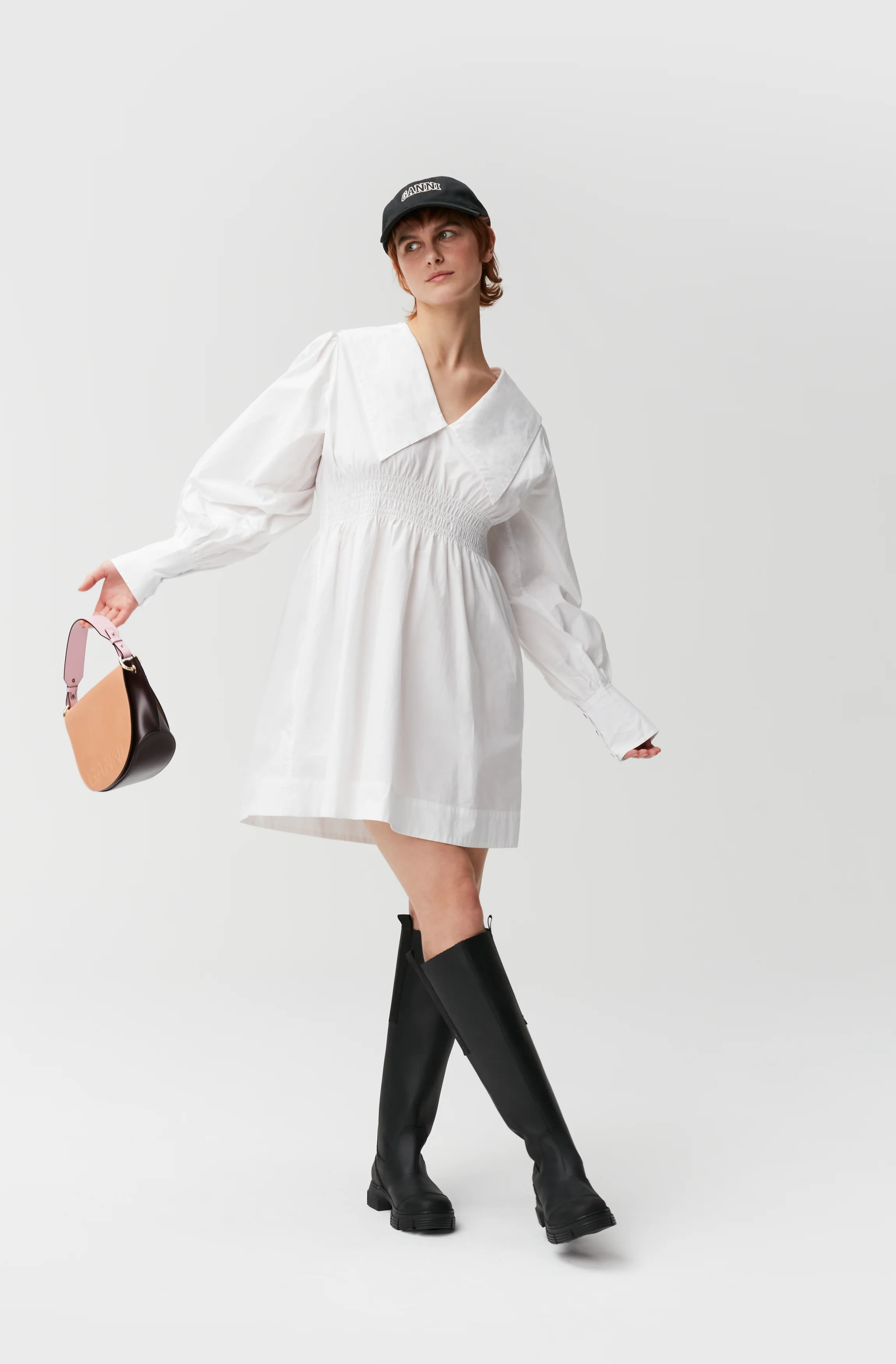 Poplin Mini Dress | Bright White - Image 3