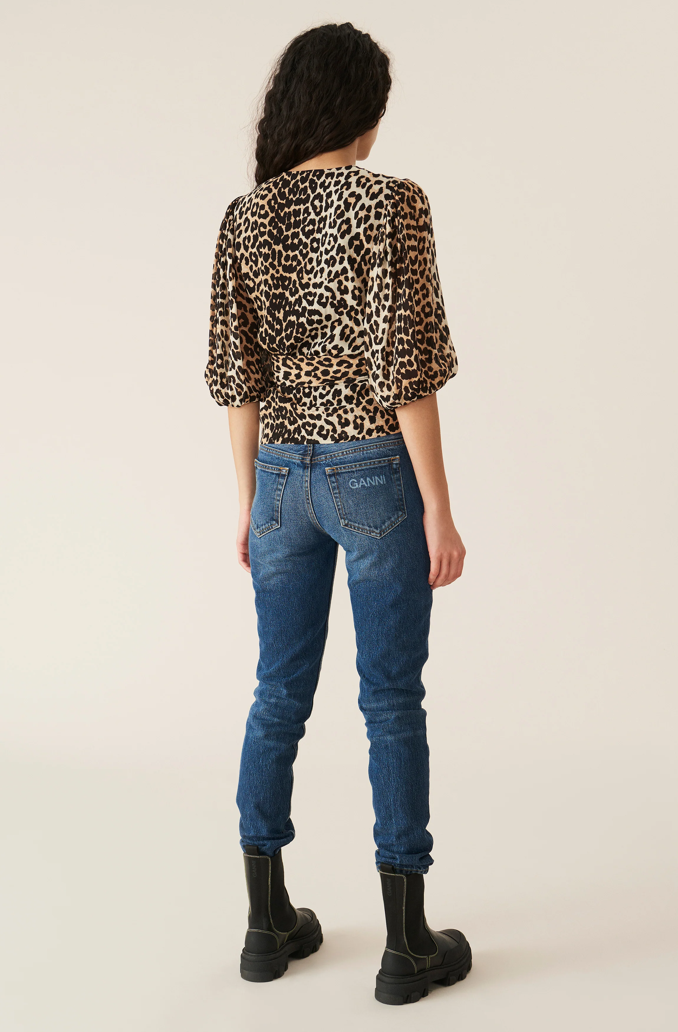 Print Wrap Blouse | Leopard - Image 4