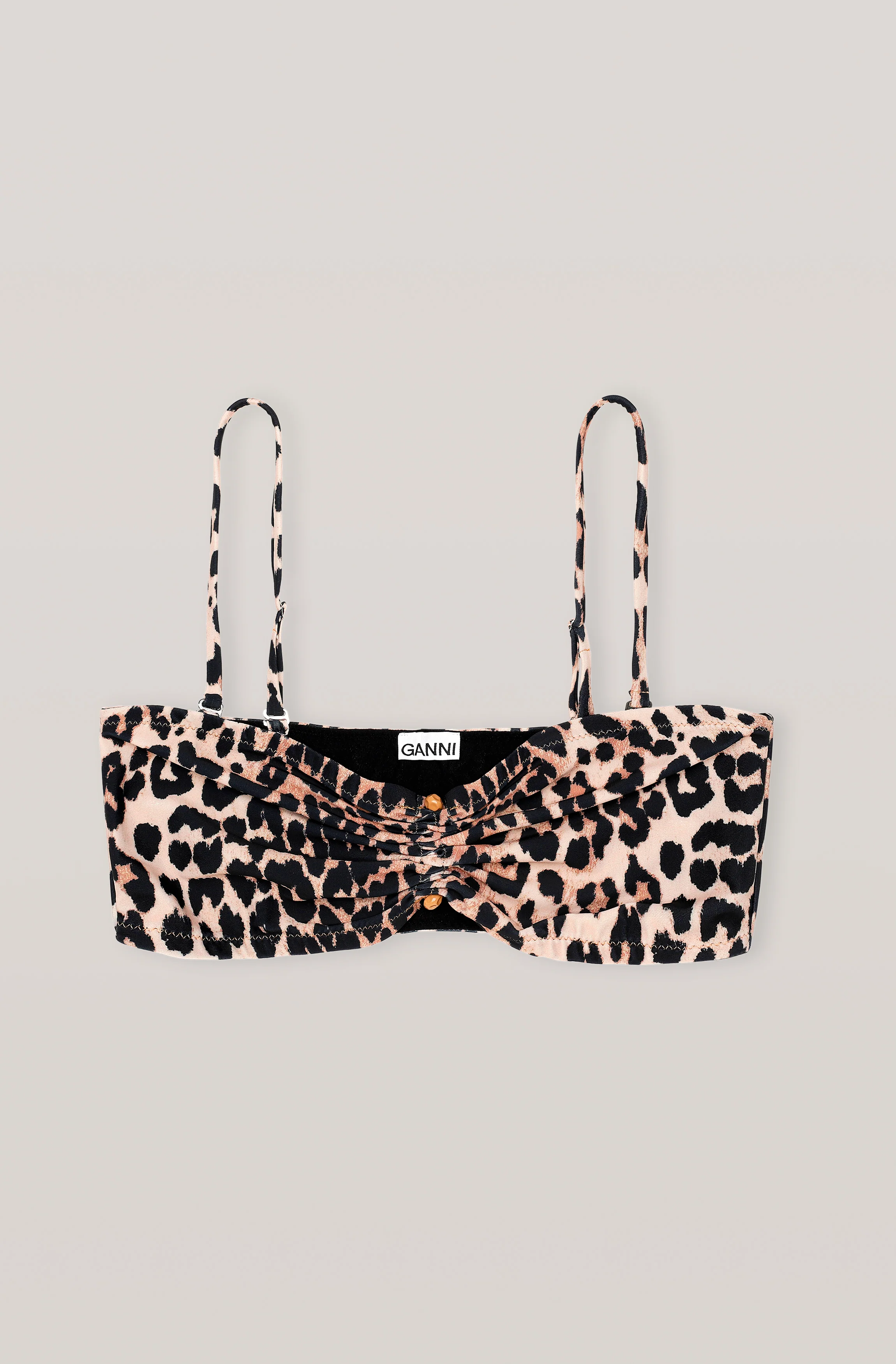 Printed Bandeau Bikini Top | Leopard