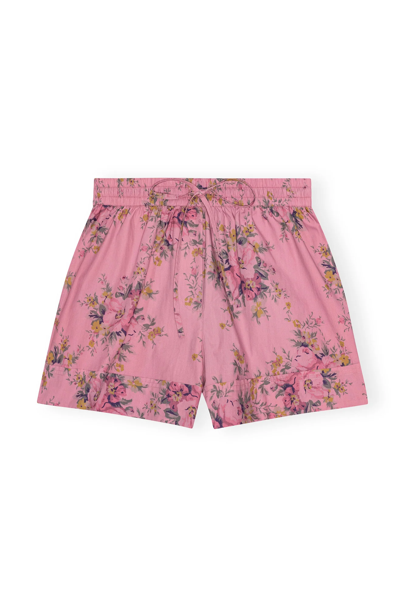 Printed Cotton Elasticated Shorts | Orchid Smoke