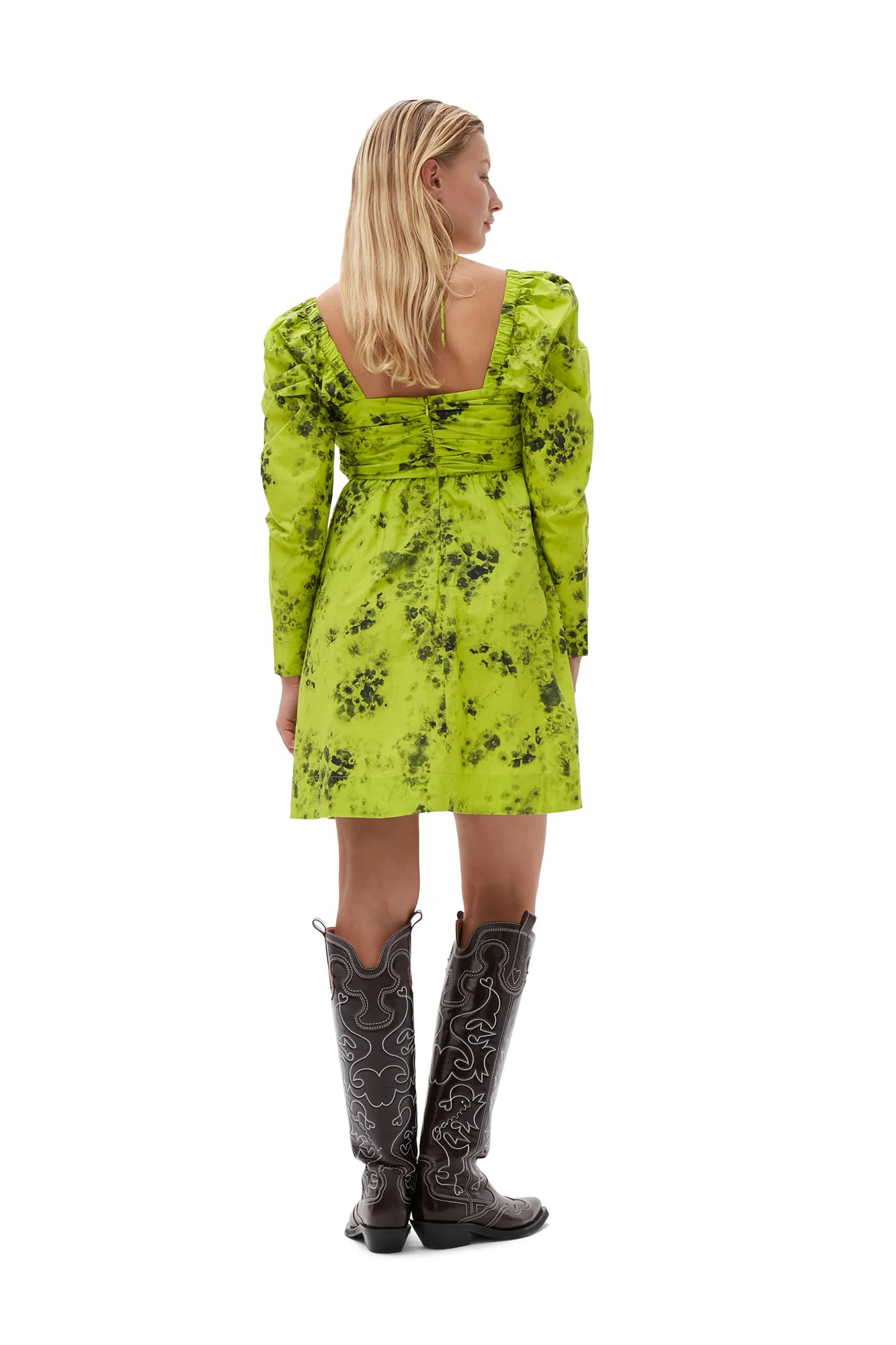 Printed Cotton Mini Dress | Tender Shoots - Image 4