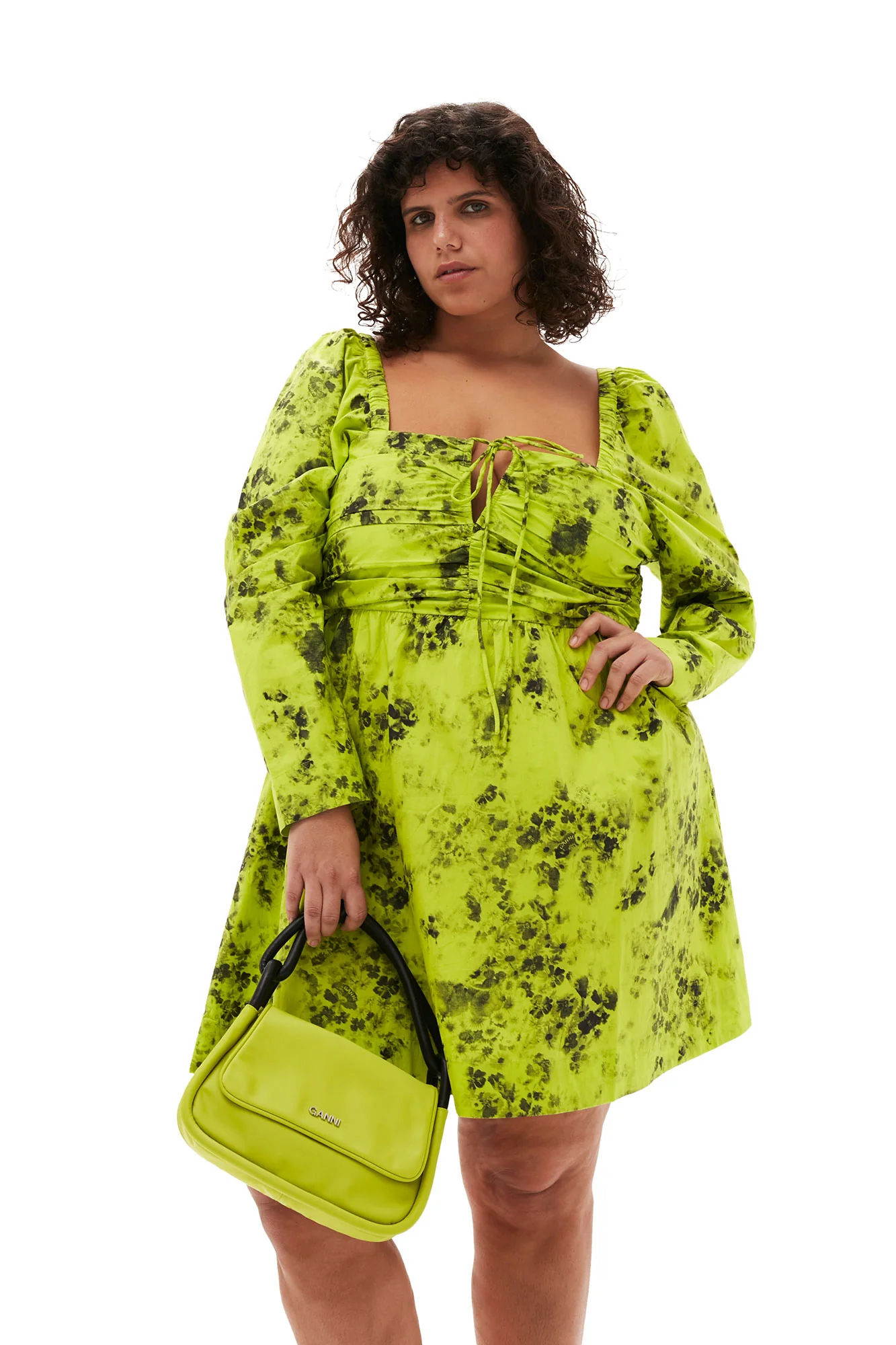 Printed Cotton Mini Dress | Tender Shoots - Image 9