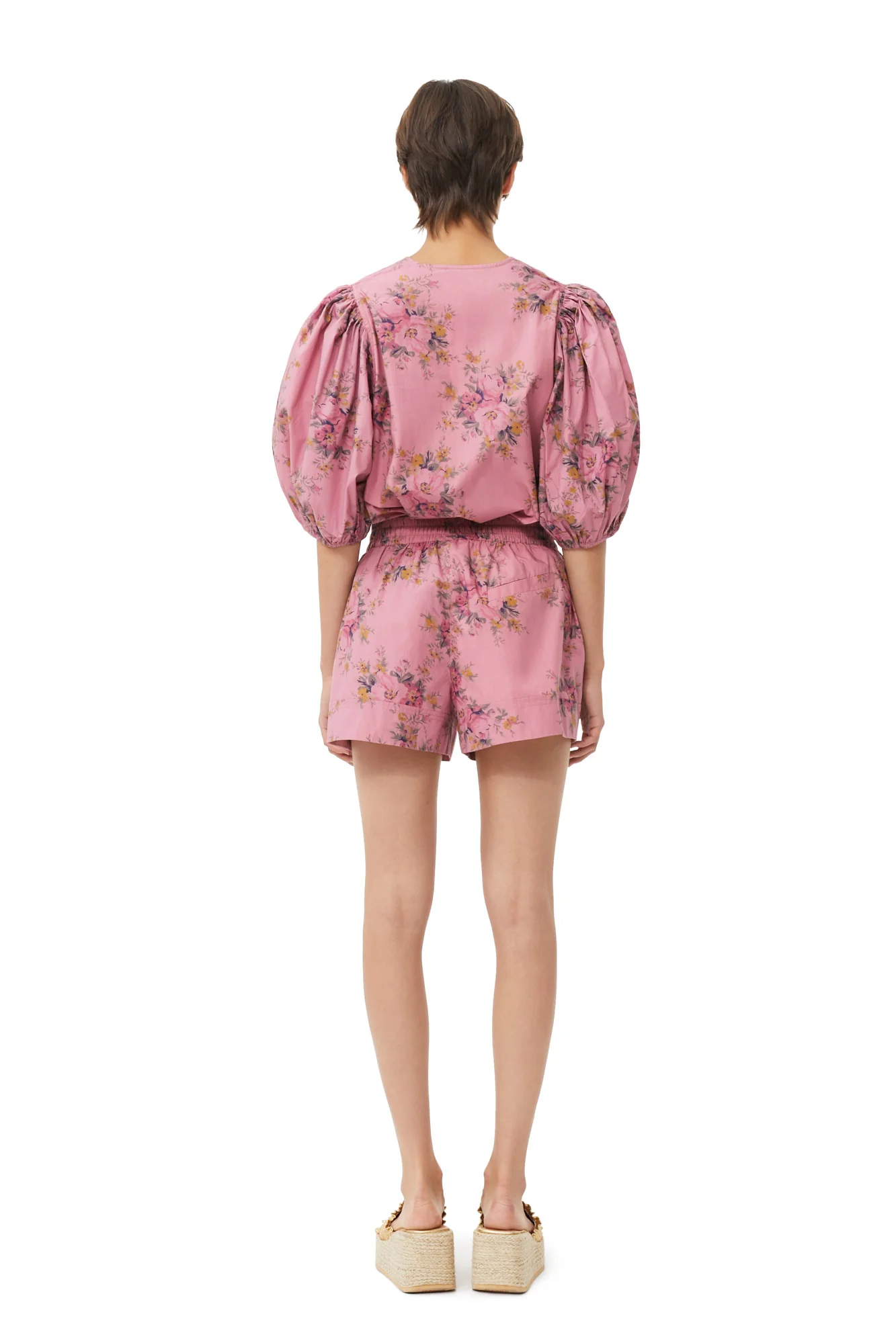 Printed Cotton V-Neck Blouse | Orchid Smoke - Image 5