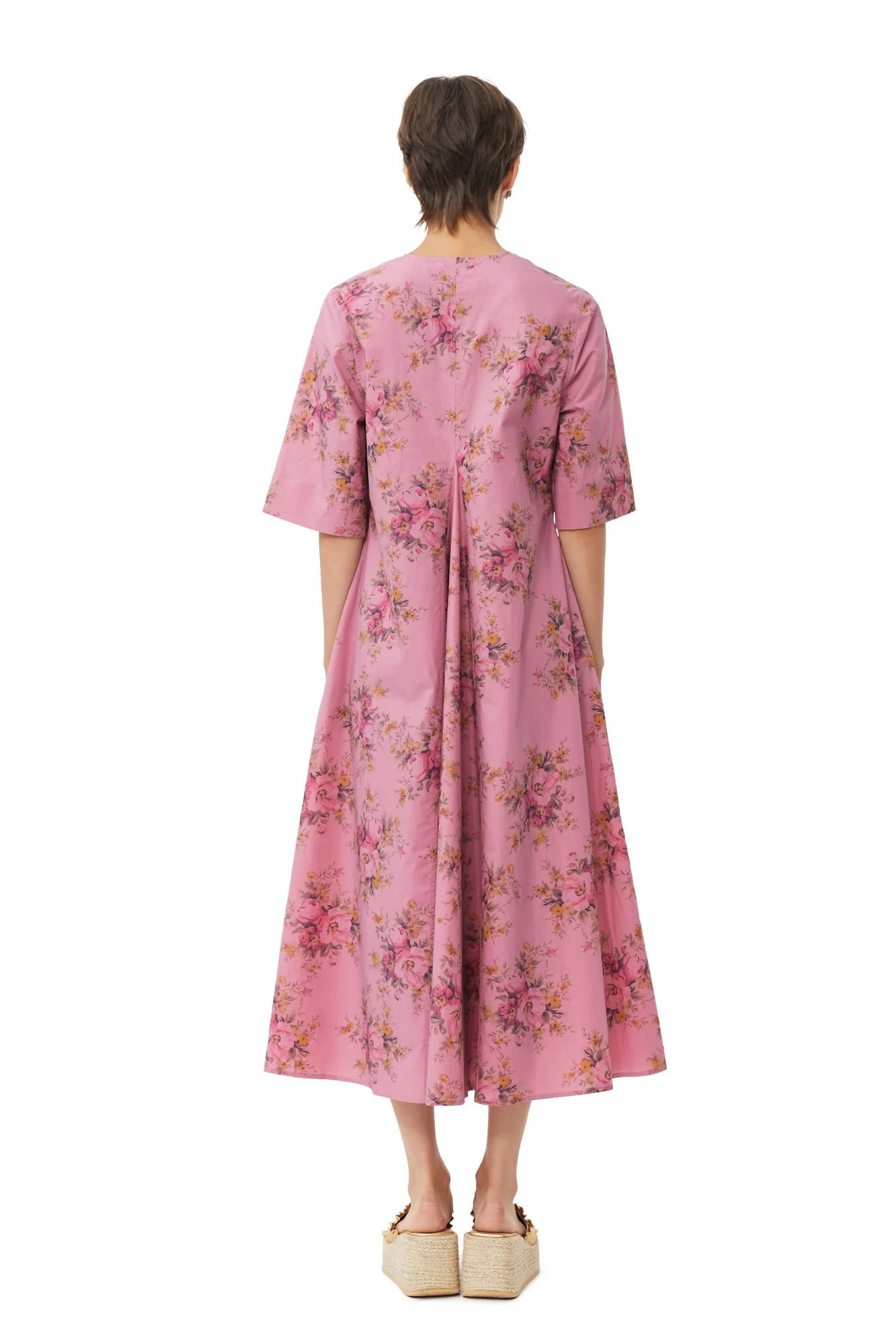 Printed Cotton V-Neck Maxi Dress | Orchid Smoke - Image 5