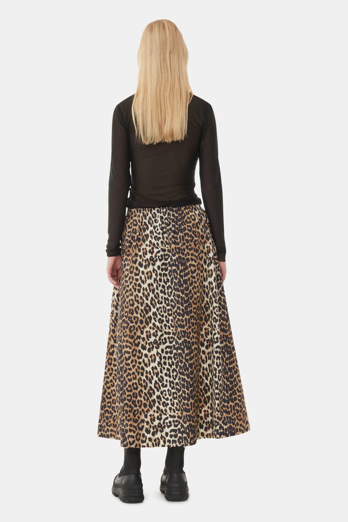 Printed Elasticated Maxi Skirt | Leopard - Image 6