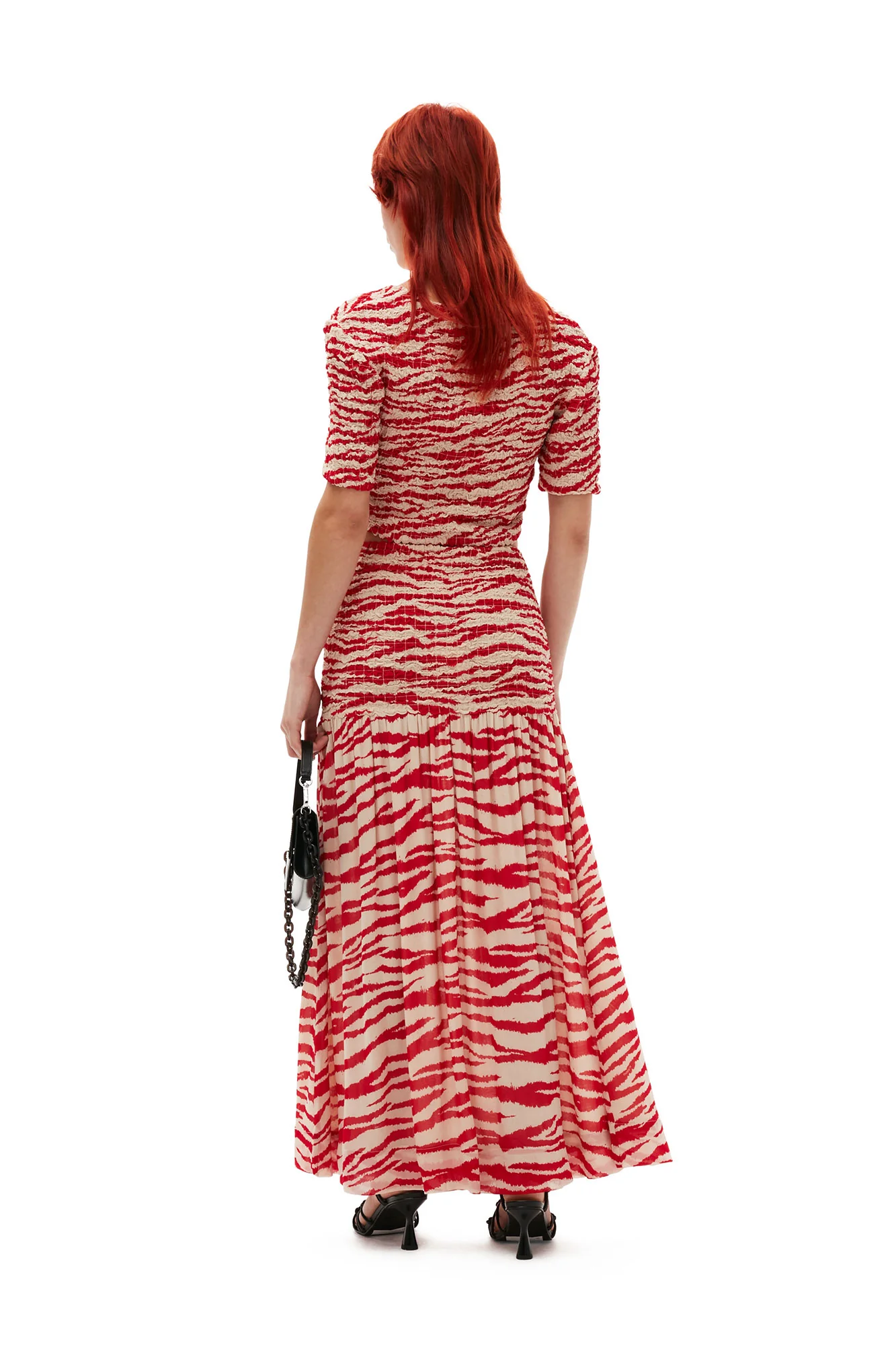 Printed Georgette Maxi Smock Skirt | Castle Wall - Image 4