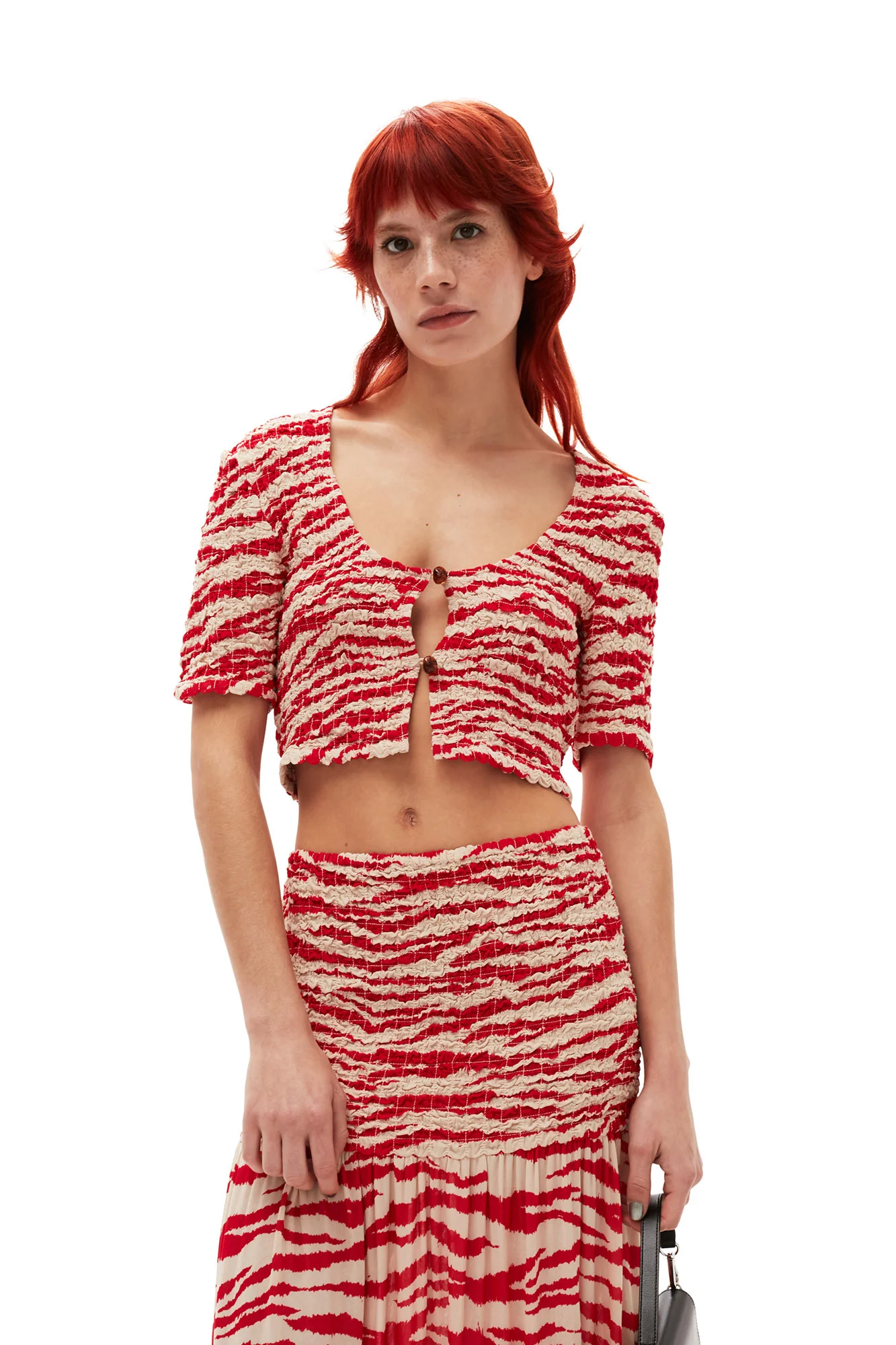 Printed Georgette Maxi Smock Skirt | Castle Wall - Image 5