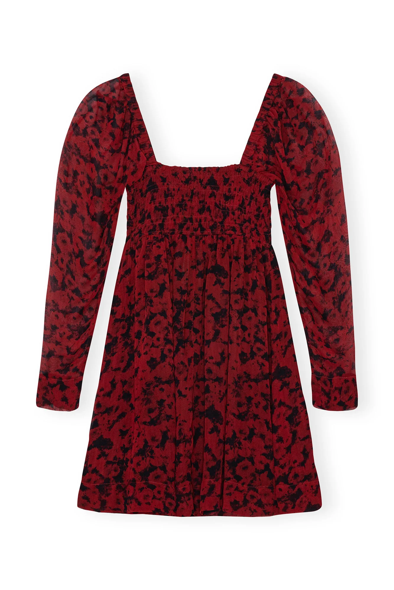 Printed Georgette Mini Dress | Syrah - Image 2