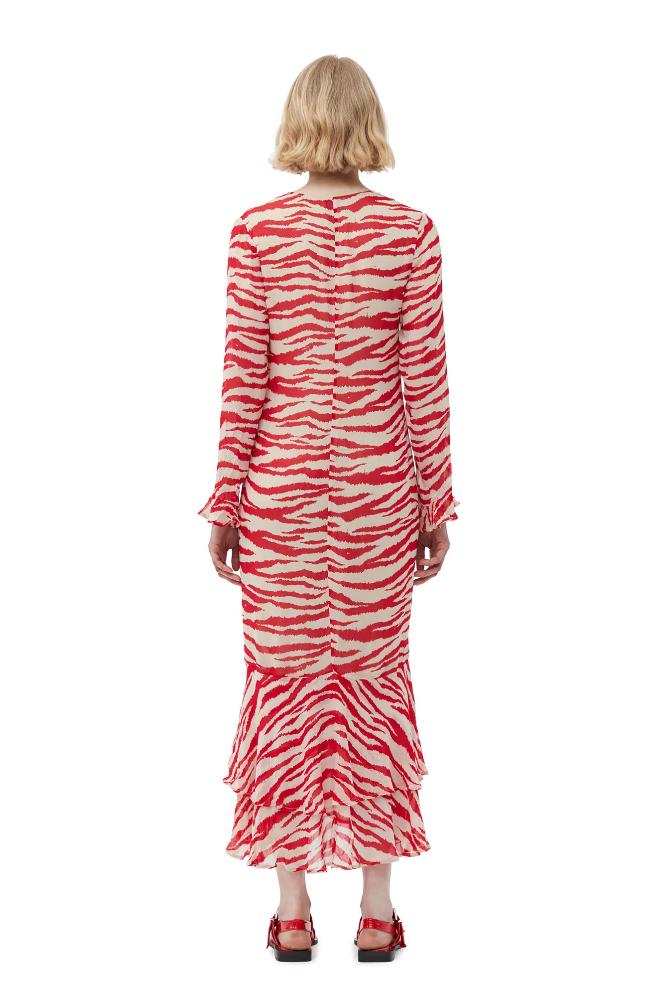 Printed Light Georgette Maxi Dress | Castle Wall - Image 4