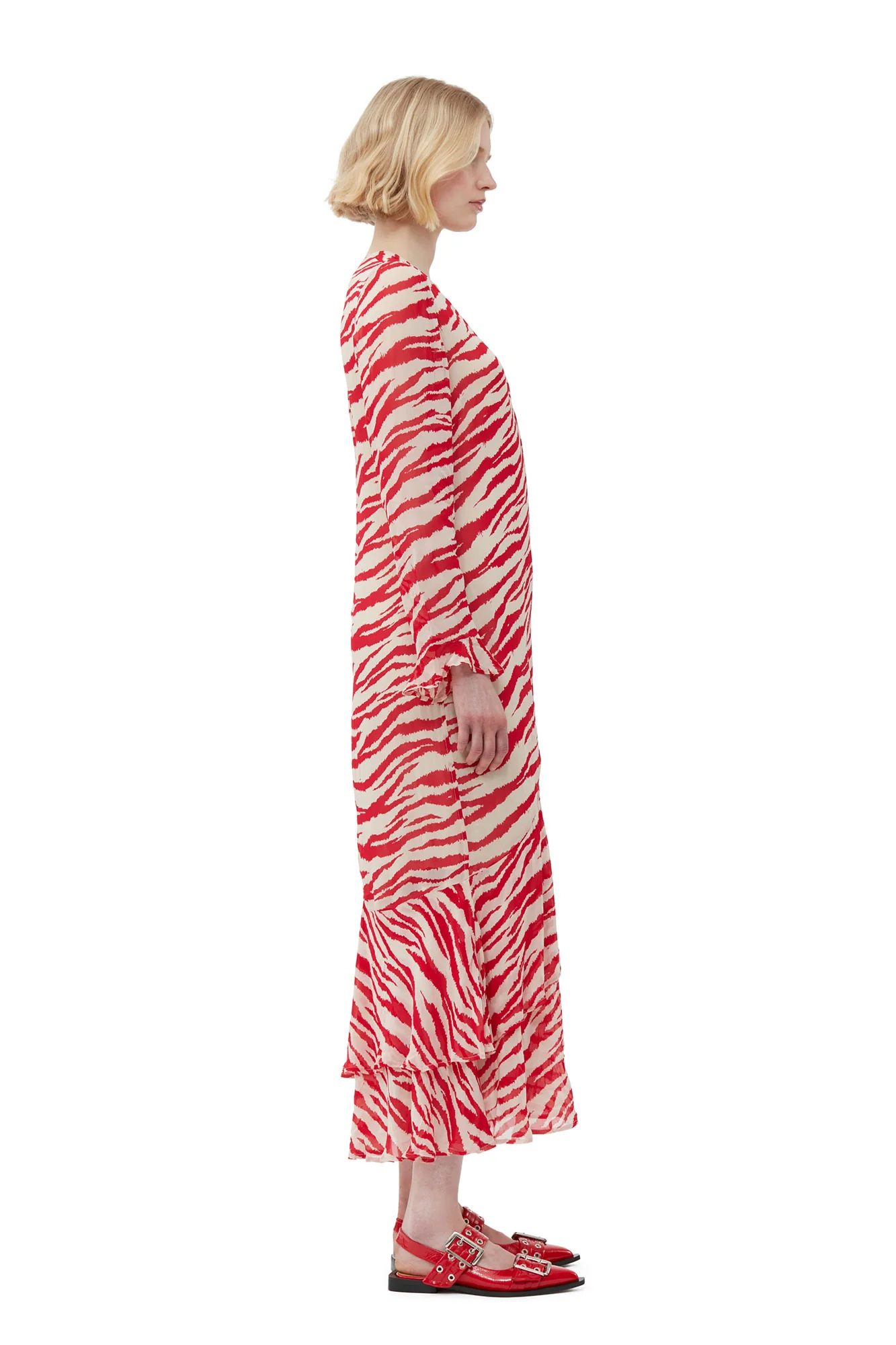 Printed Light Georgette Maxi Dress | Castle Wall - Image 5