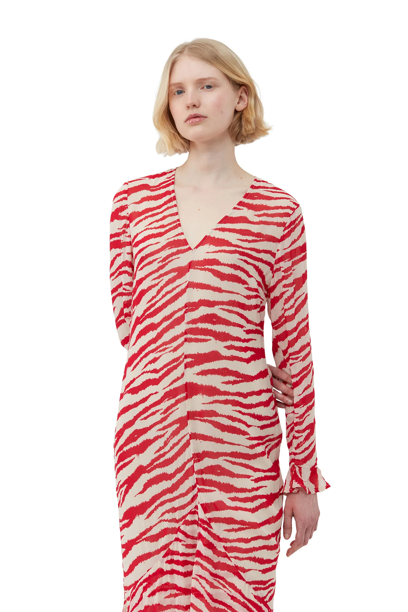 Printed Light Georgette Maxi Dress | Castle Wall - Image 6