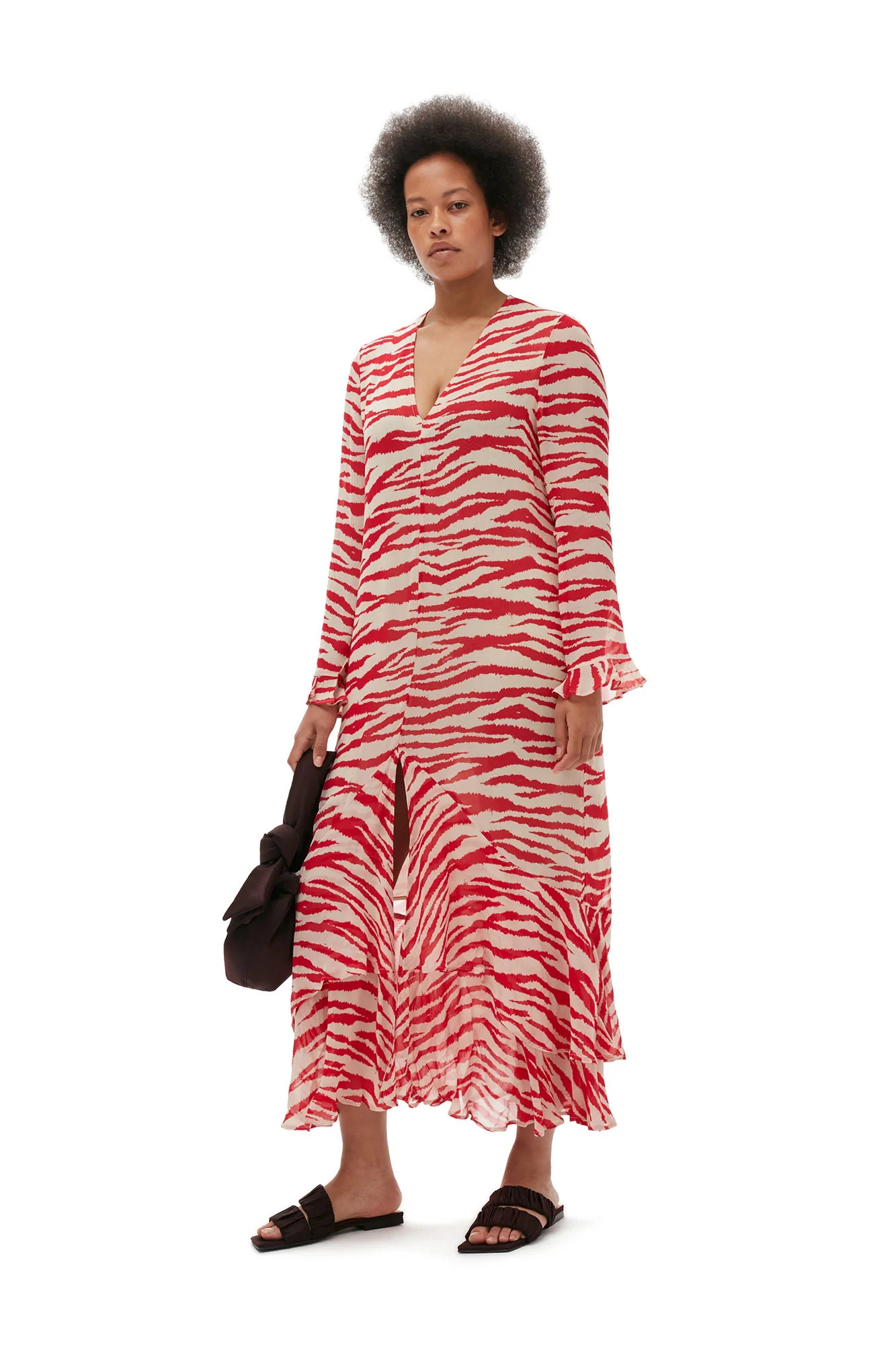Printed Light Georgette Maxi Dress | Castle Wall - Image 8