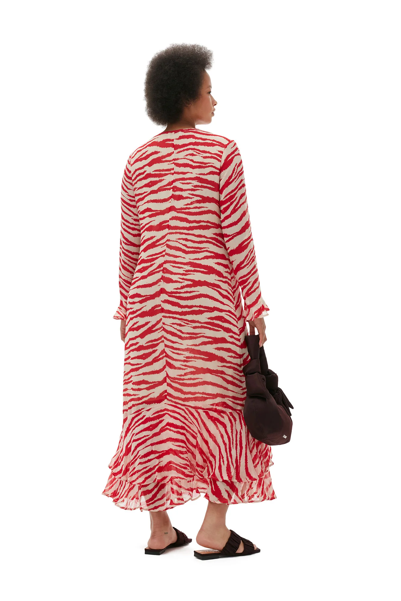 Printed Light Georgette Maxi Dress | Castle Wall - Image 9