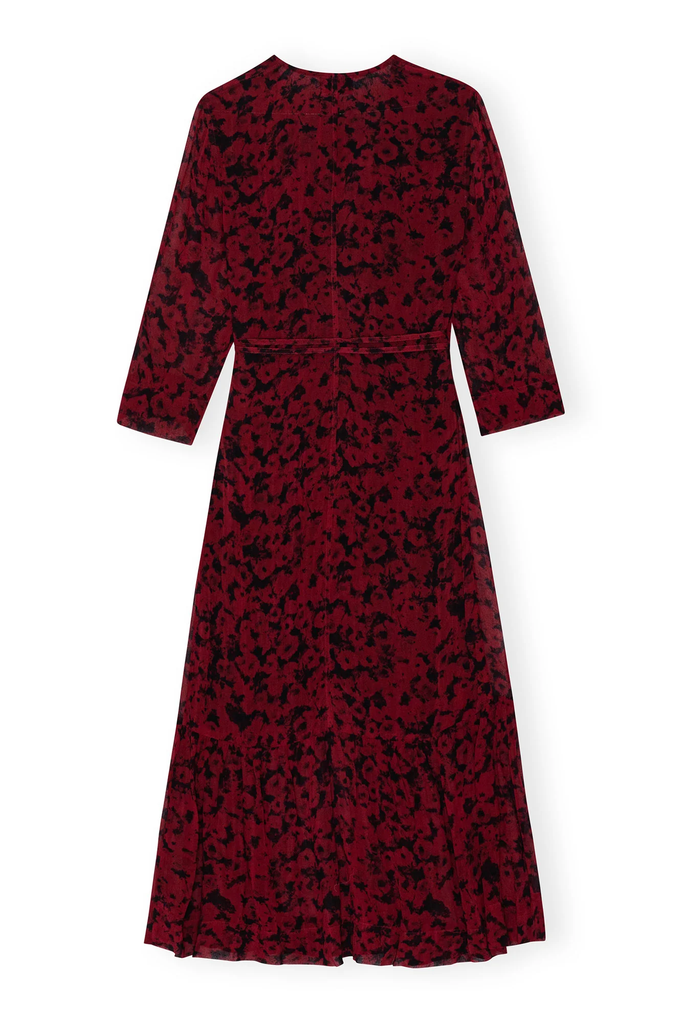 Printed Light Georgette Wrap Midi Dress | Syrah - Image 2