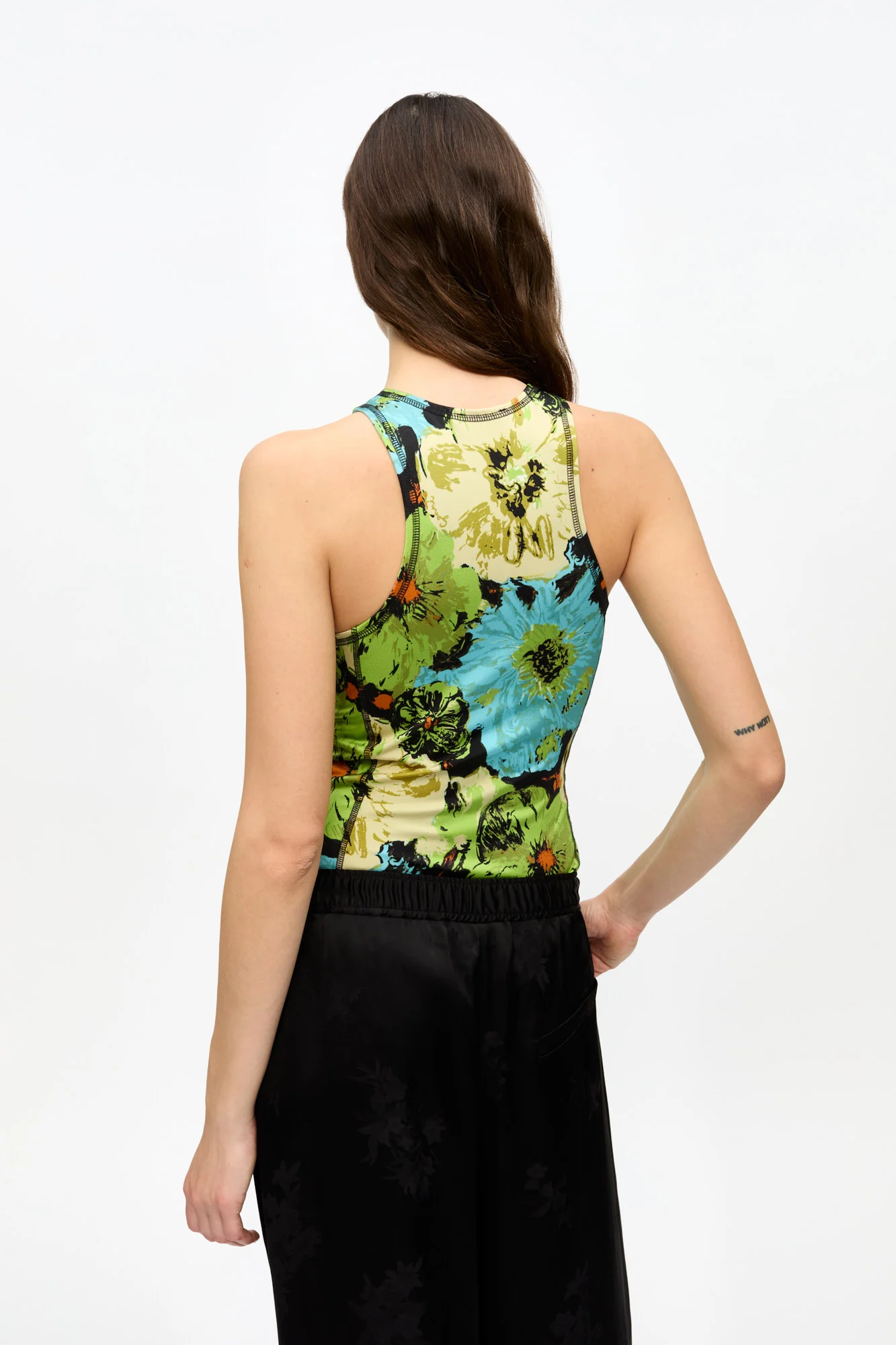 Printed Lycra Jersey Bodystocking | Multicolor - Image 5