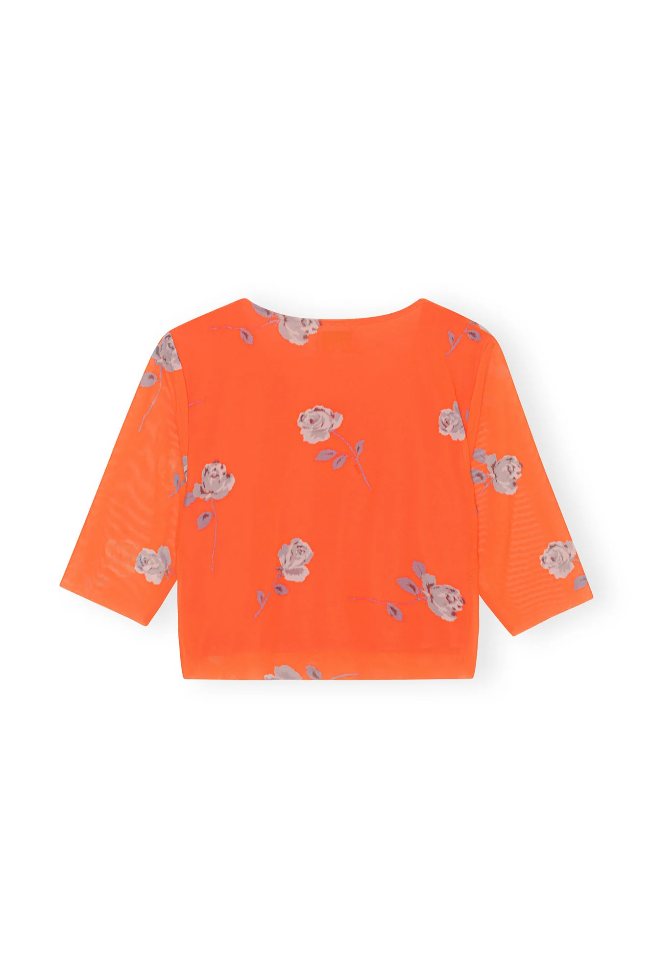 Printed Mesh Cropped T-Shirt | Orangeade - Image 2