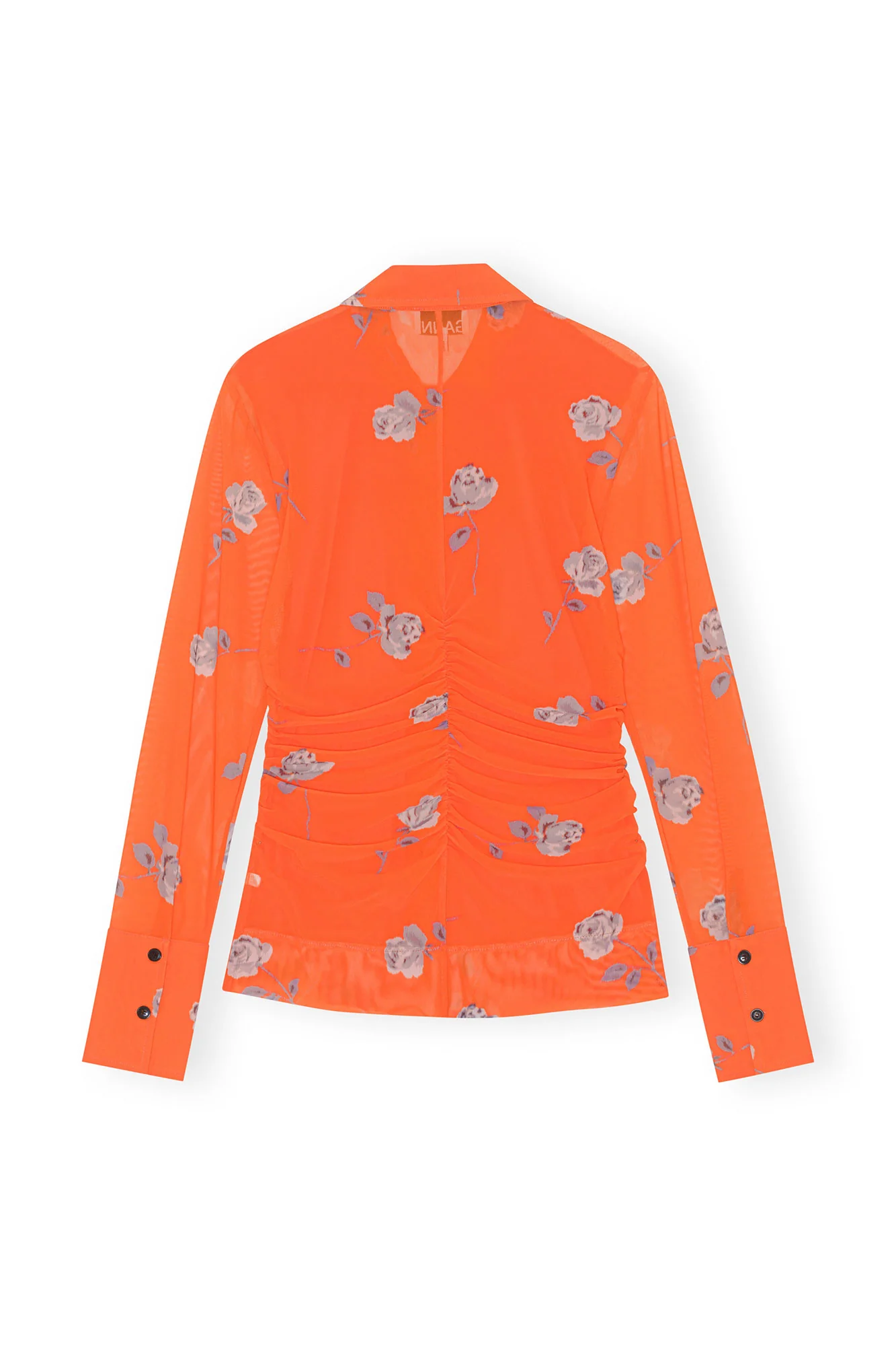Printed Mesh Ruched Shirt | Orangeade - Image 2