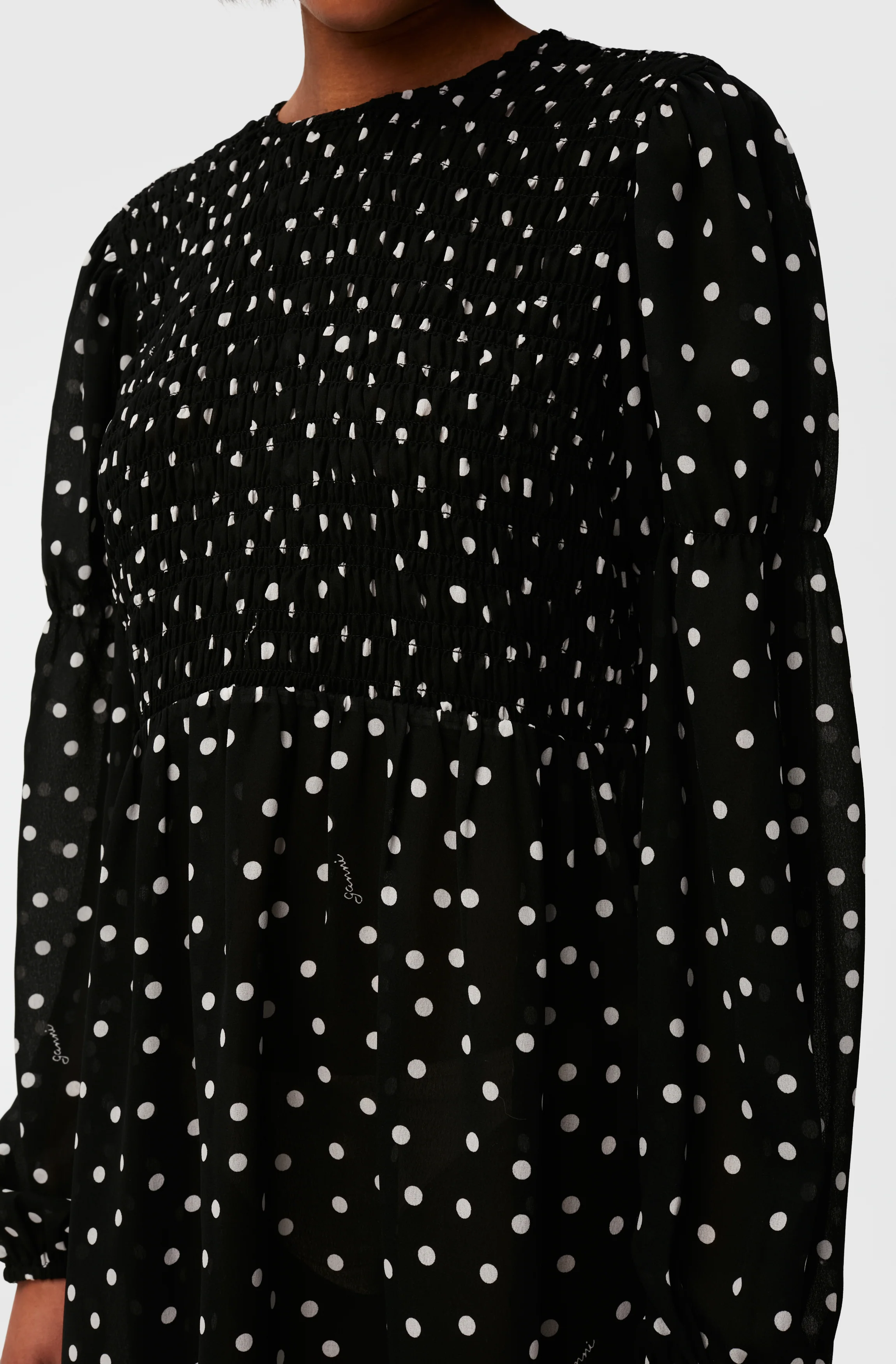 Printed Mini Dress | Black - Image 5
