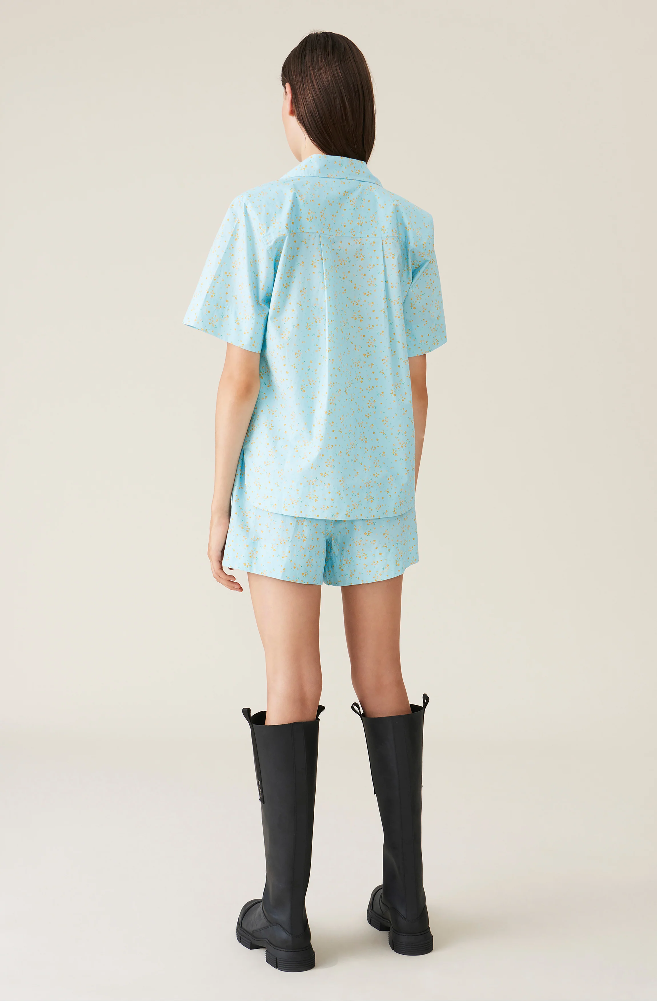 Printed Organic Cotton Shorts | Corydalis Blue - Image 3