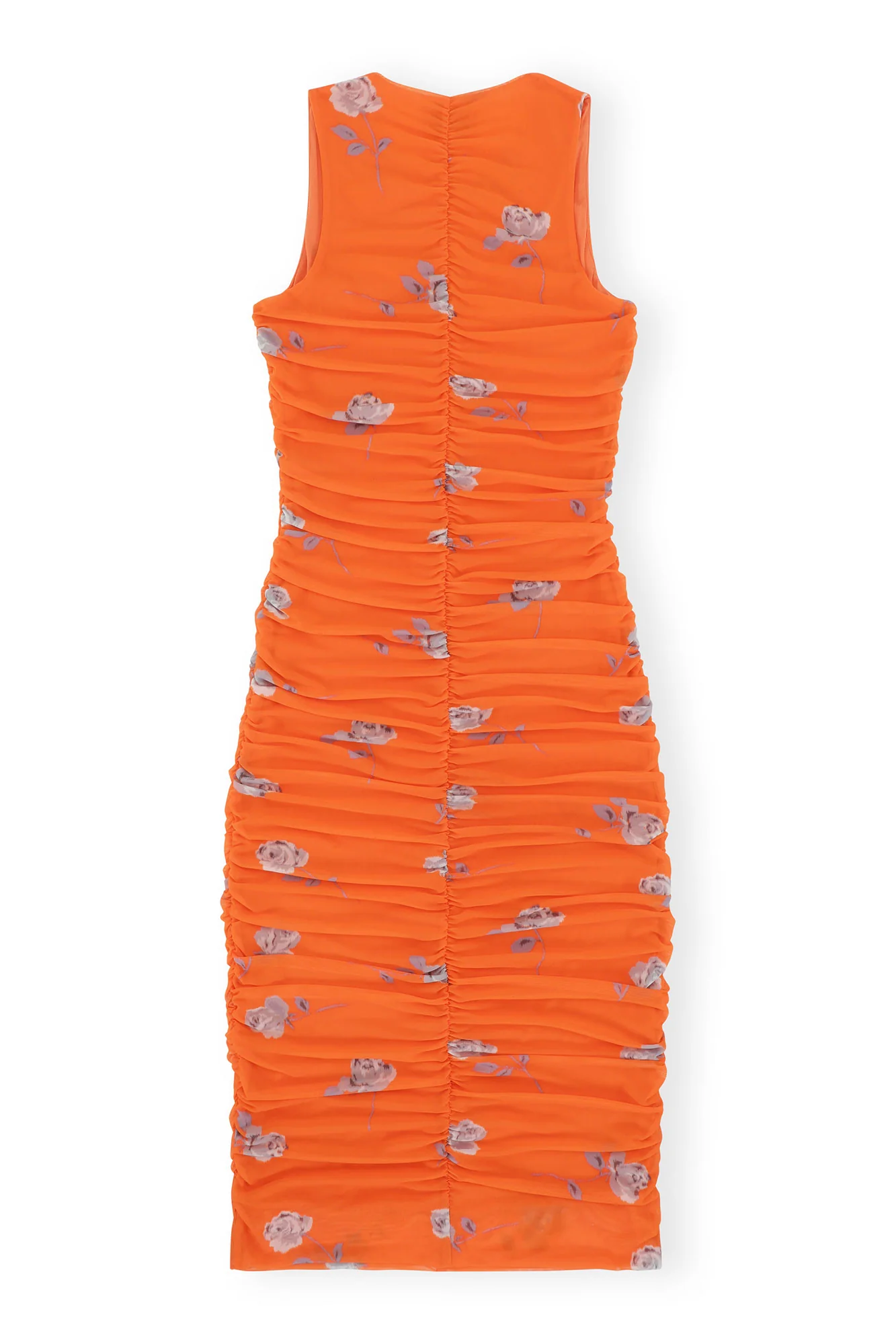 Printed Ruched Mesh Midi Dress | Orangeade - Image 2