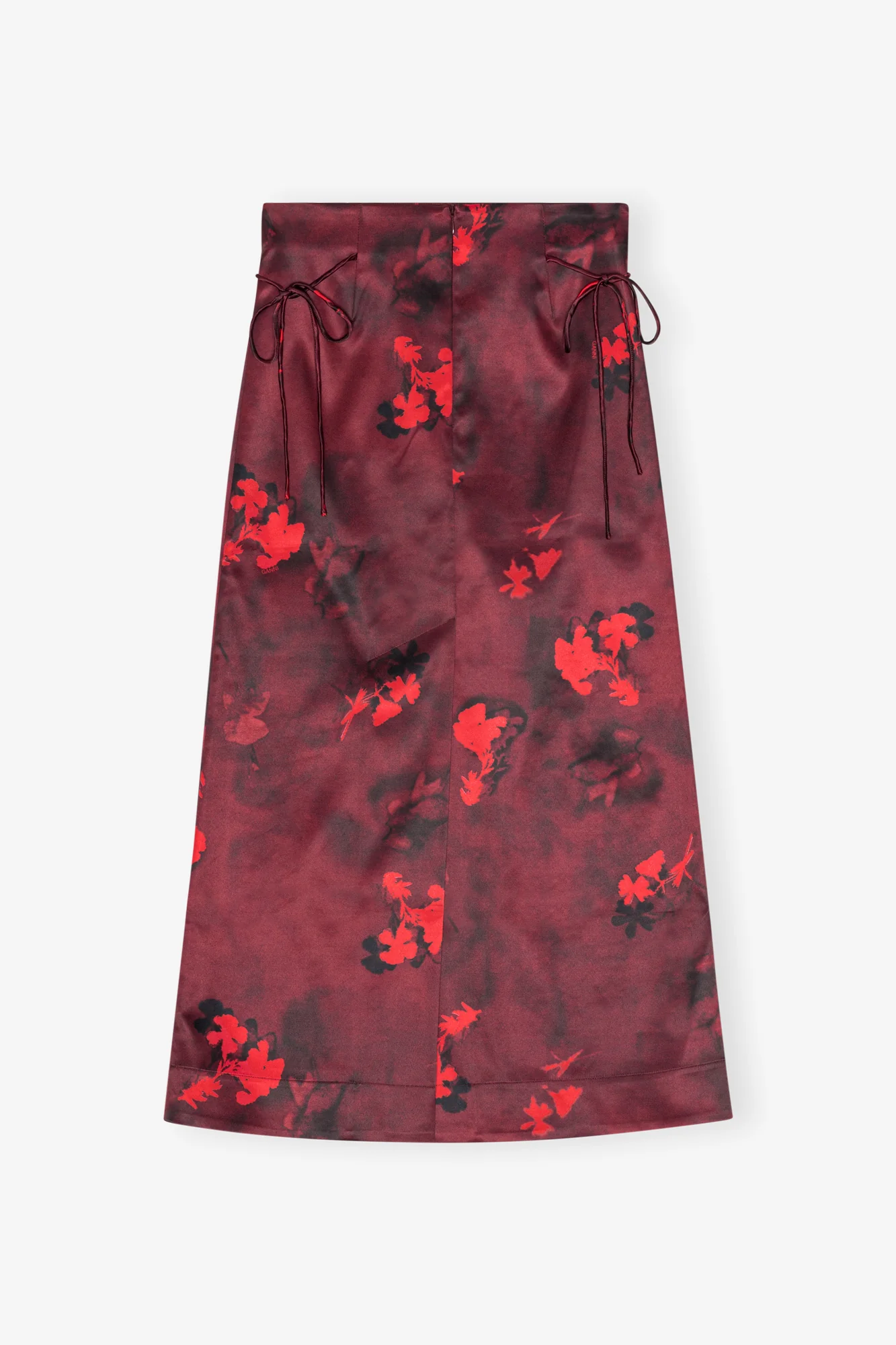 Printed Satin Maxi Skirt | Winery - Image 2