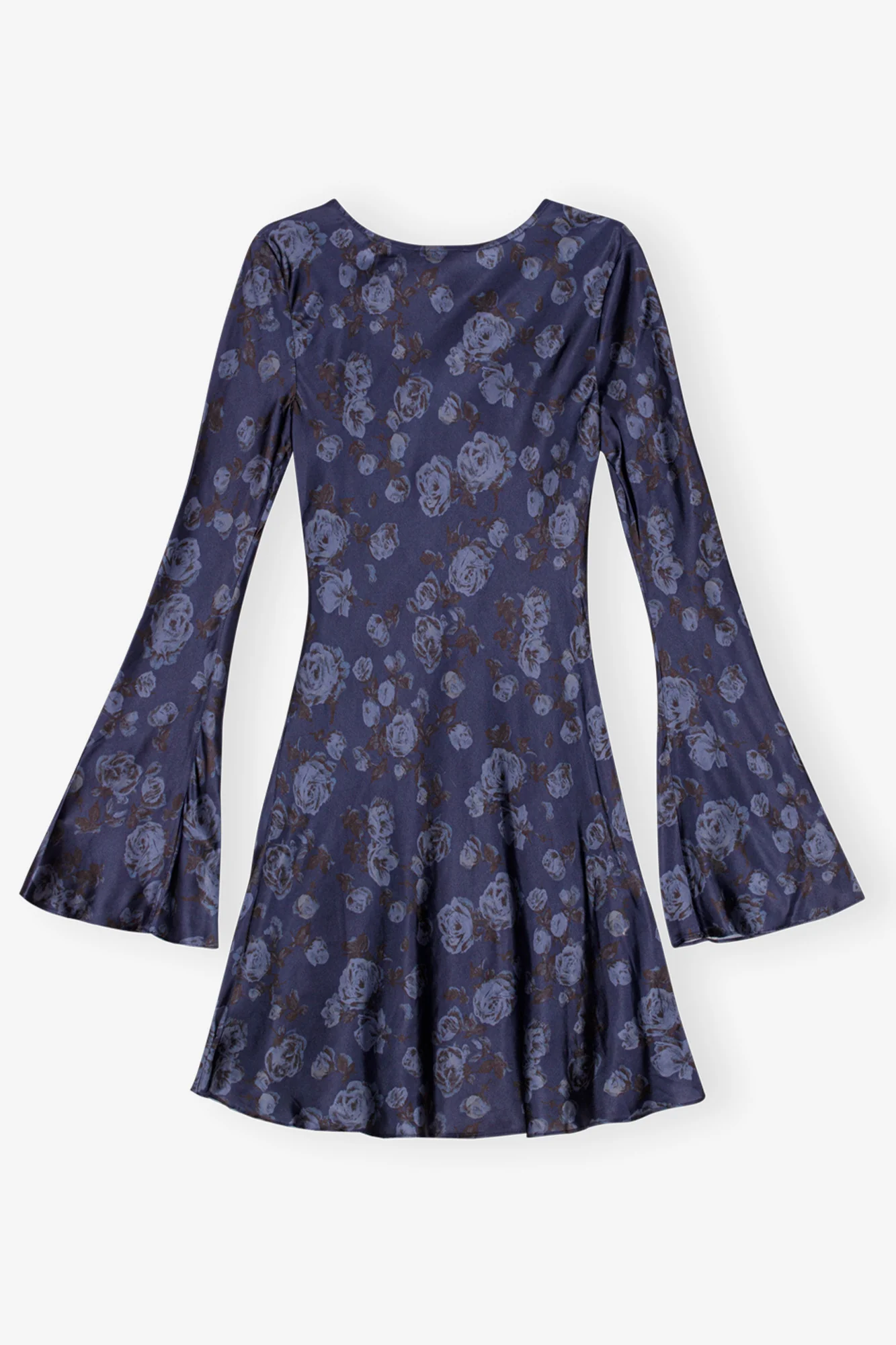 Printed Satin Mini Dress | Peacoat - Image 2