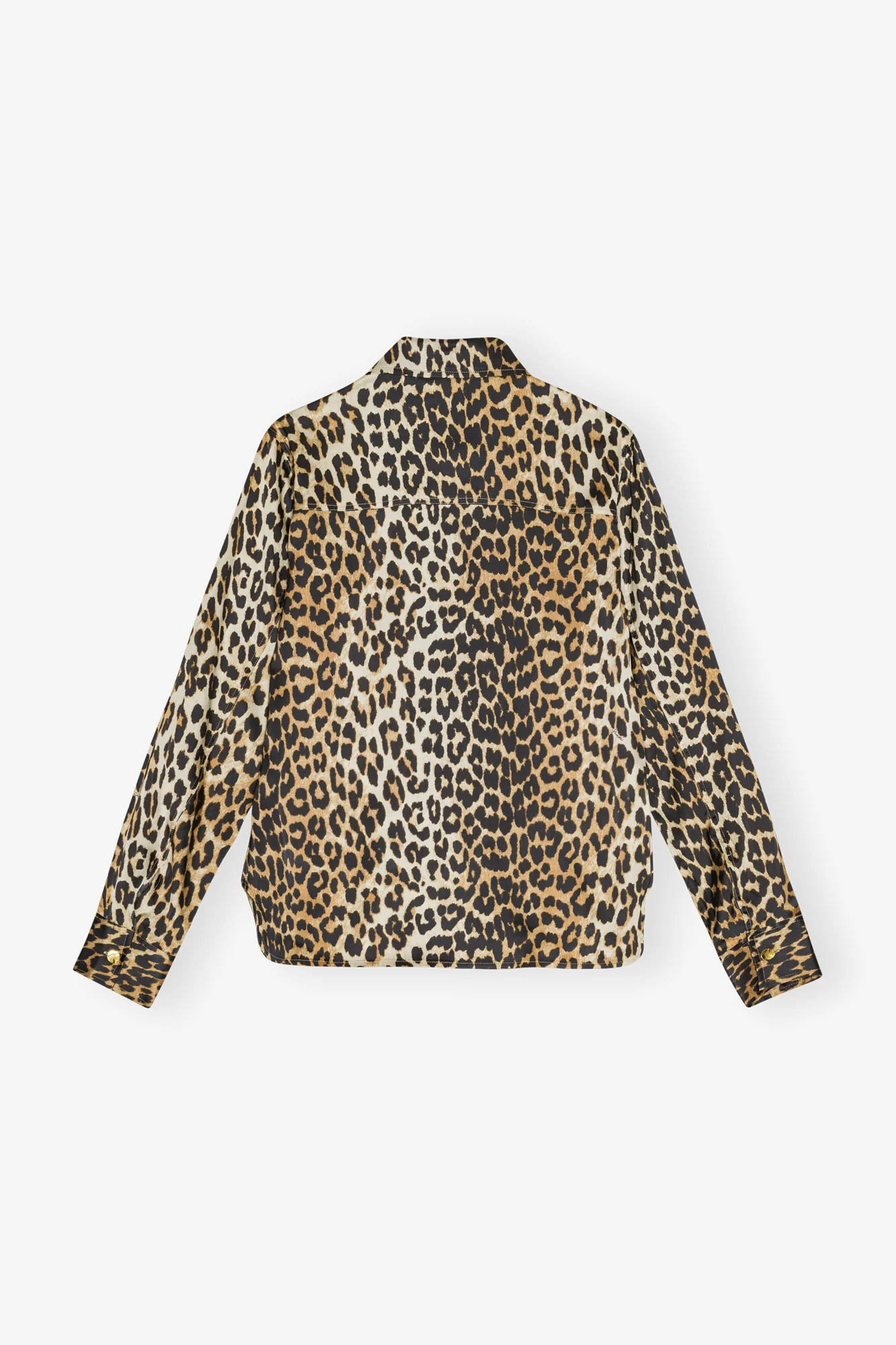 Printed Satin Shirt | Leopard - Image 2