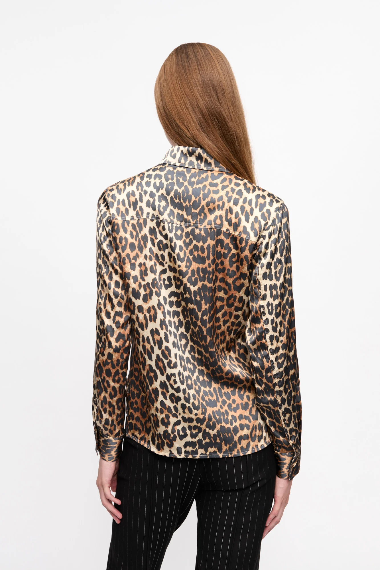 Printed Satin Shirt | Leopard - Image 4