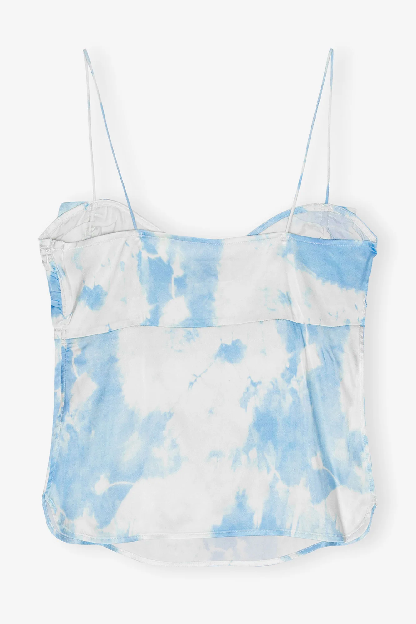 Printed Satin Slip Top | Powder Blue - Image 2