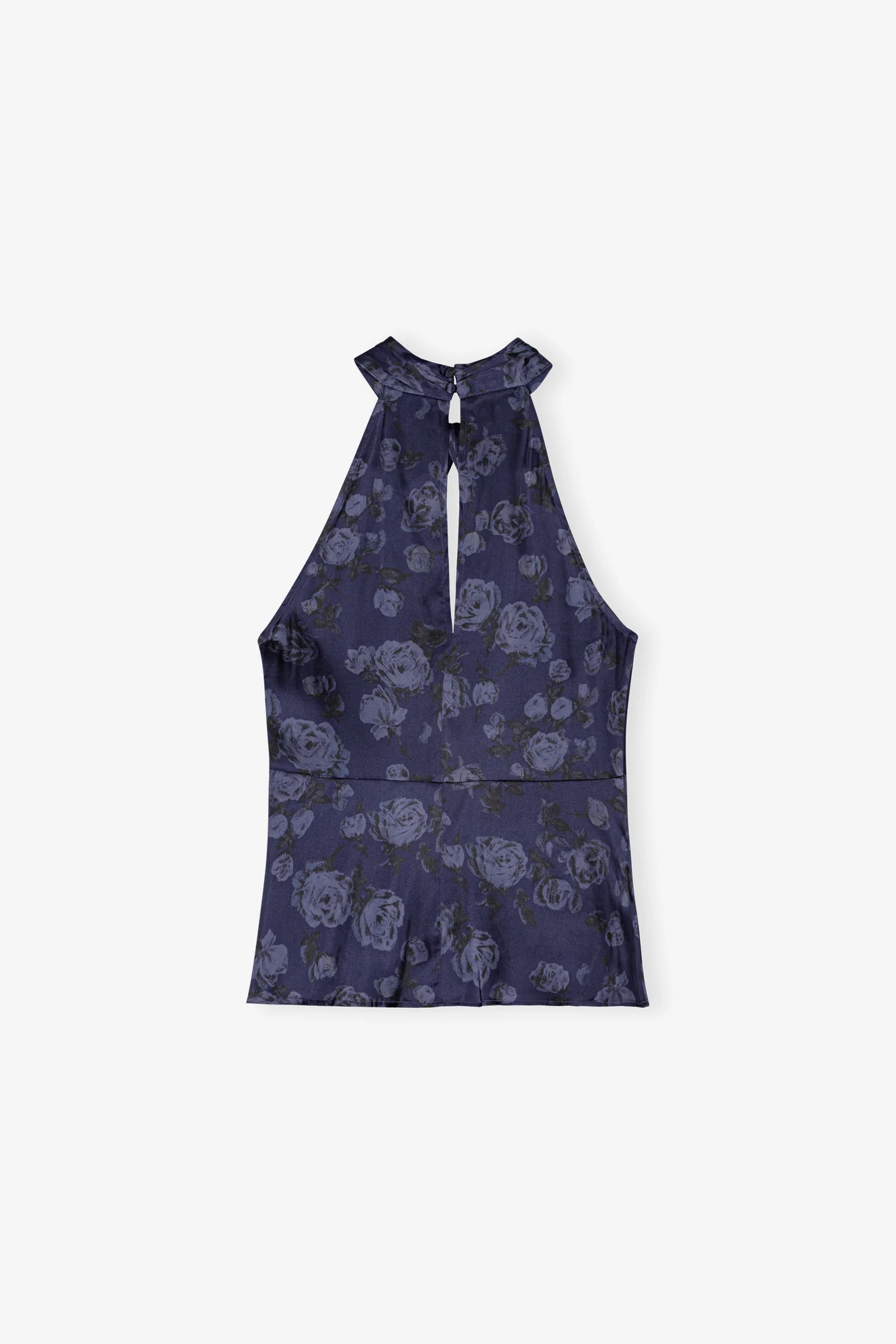 Printed Satin Top | Peacoat - Image 2