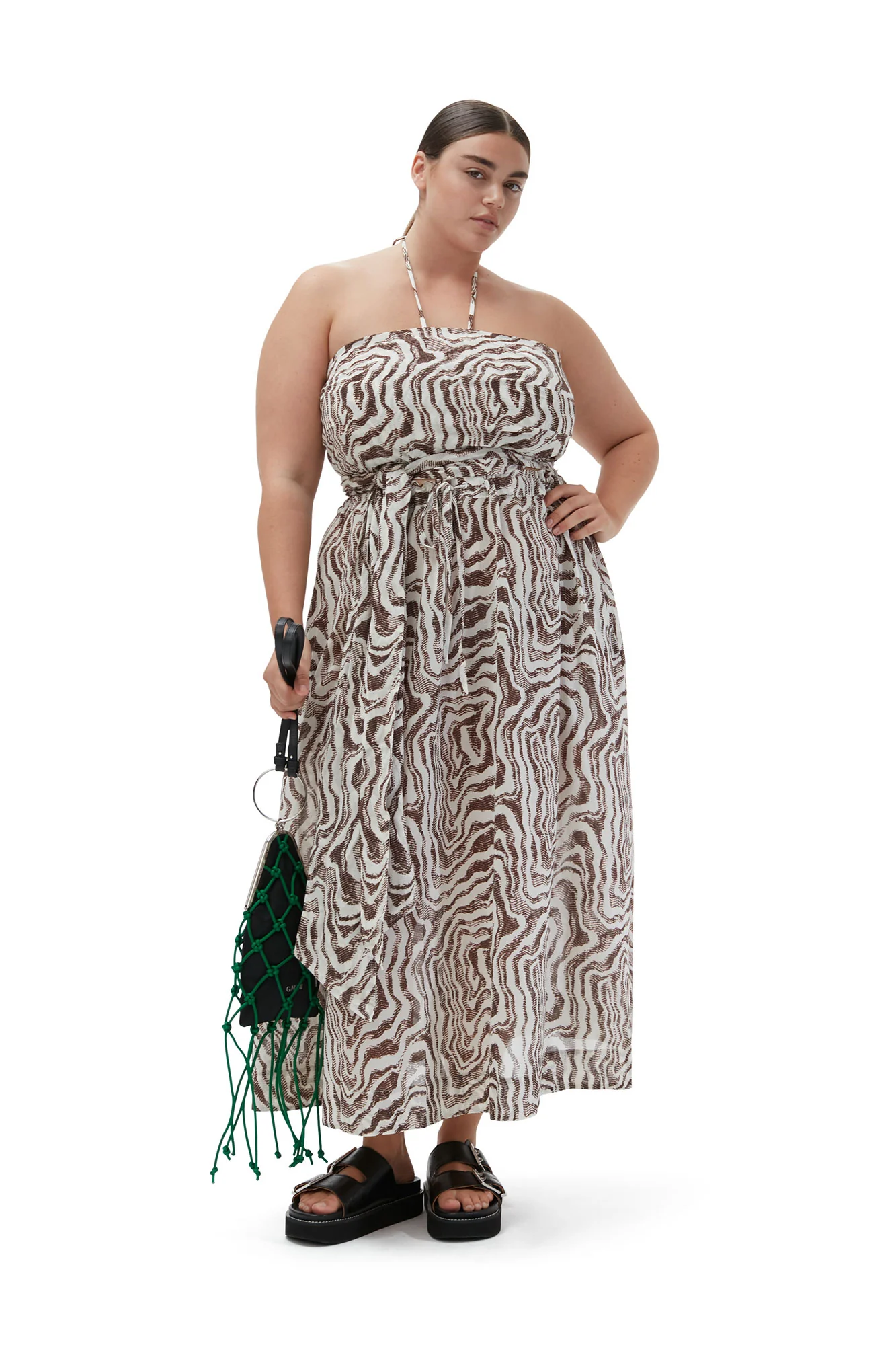 Printed Wrap Top | Egret - Image 3