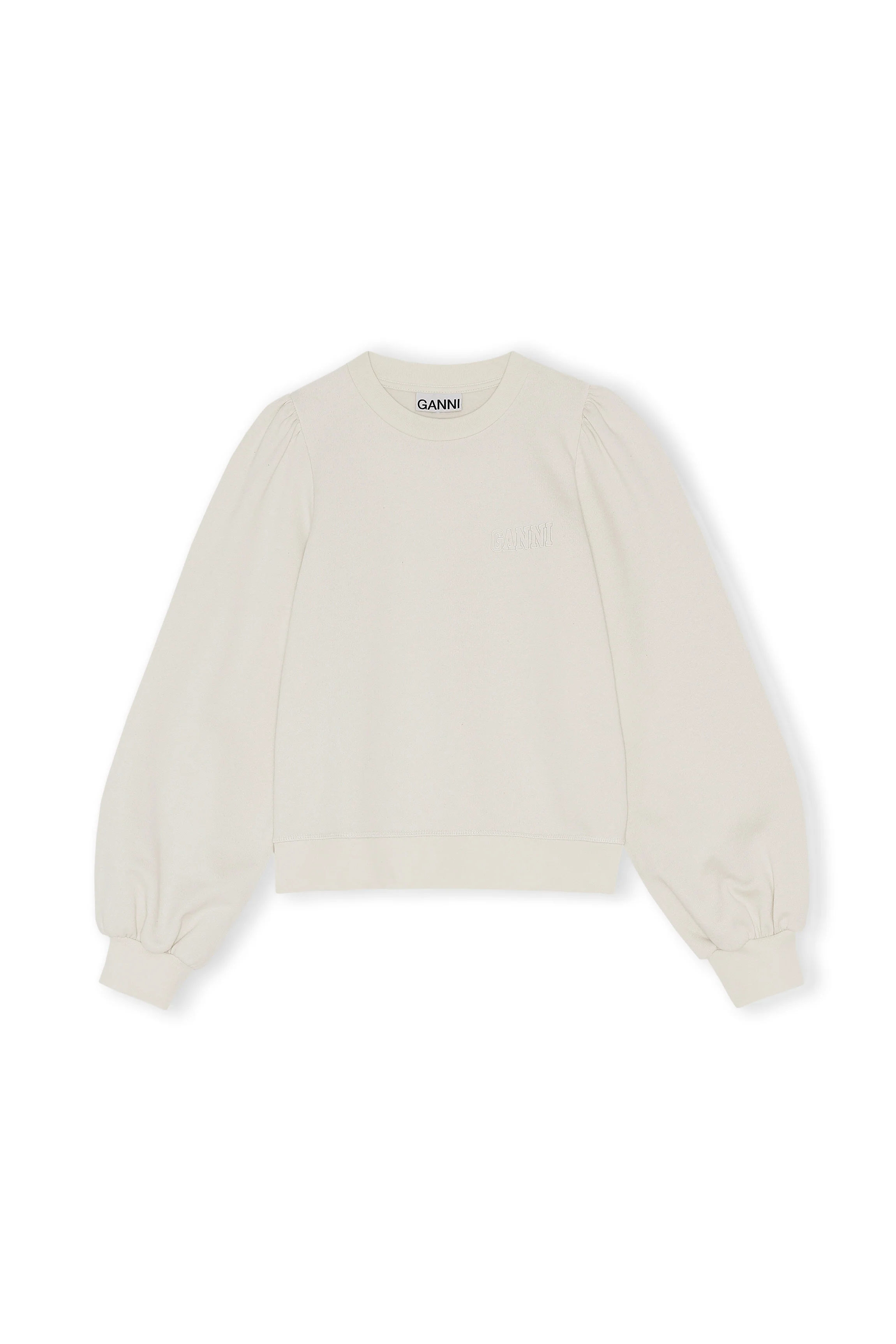 Puff Shoulder Sweatshirt | Egret