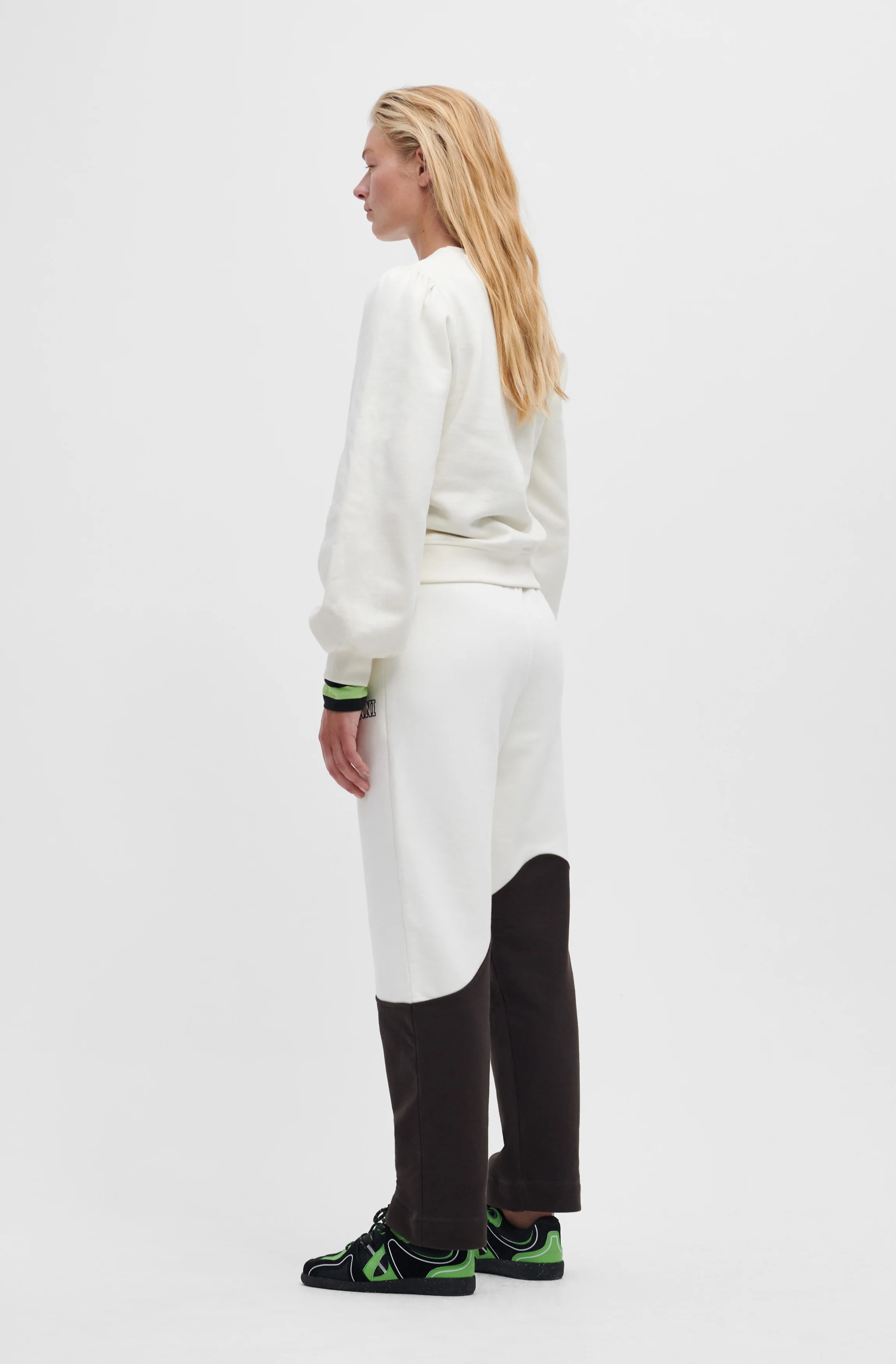 Puff Shoulder Sweatshirt | Egret - Image 4