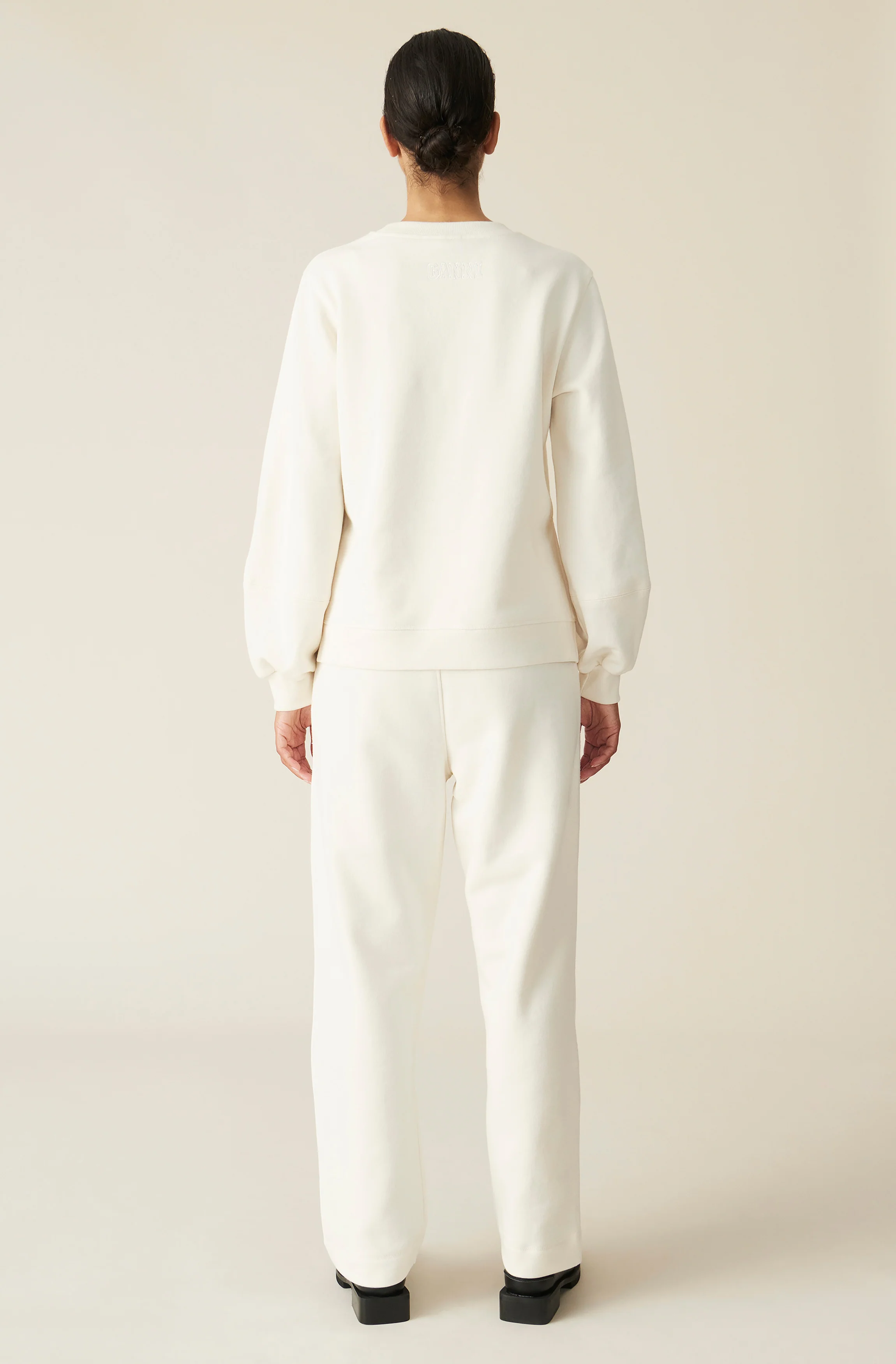 Puff Sleeve Sweatshirt | Egret - Image 4