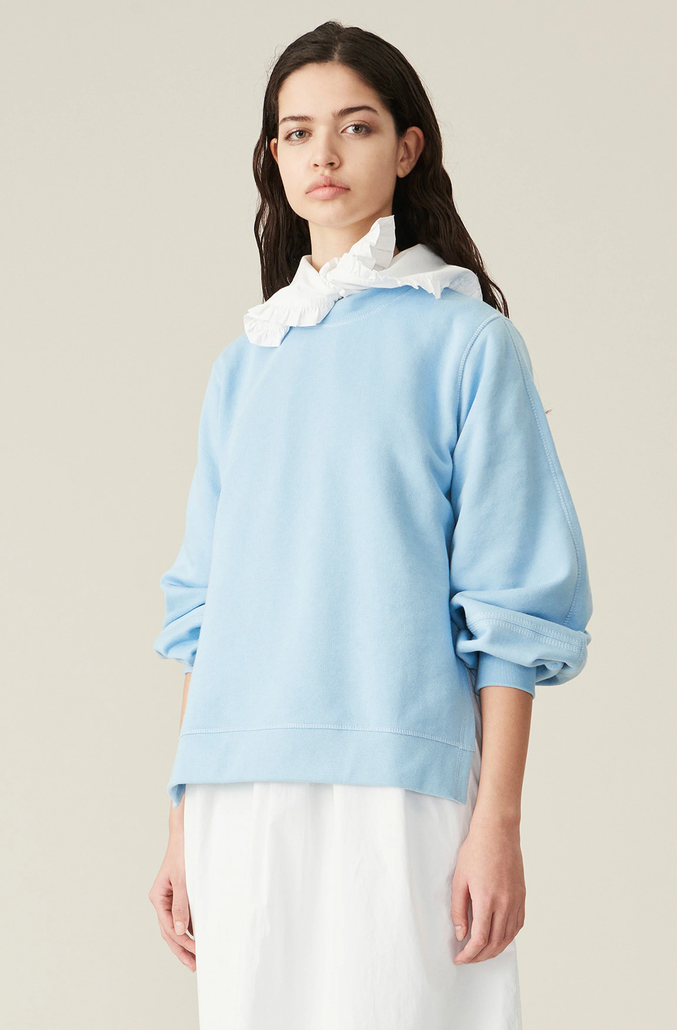 Puff Sleeve Sweatshirt | Heather - Image 2