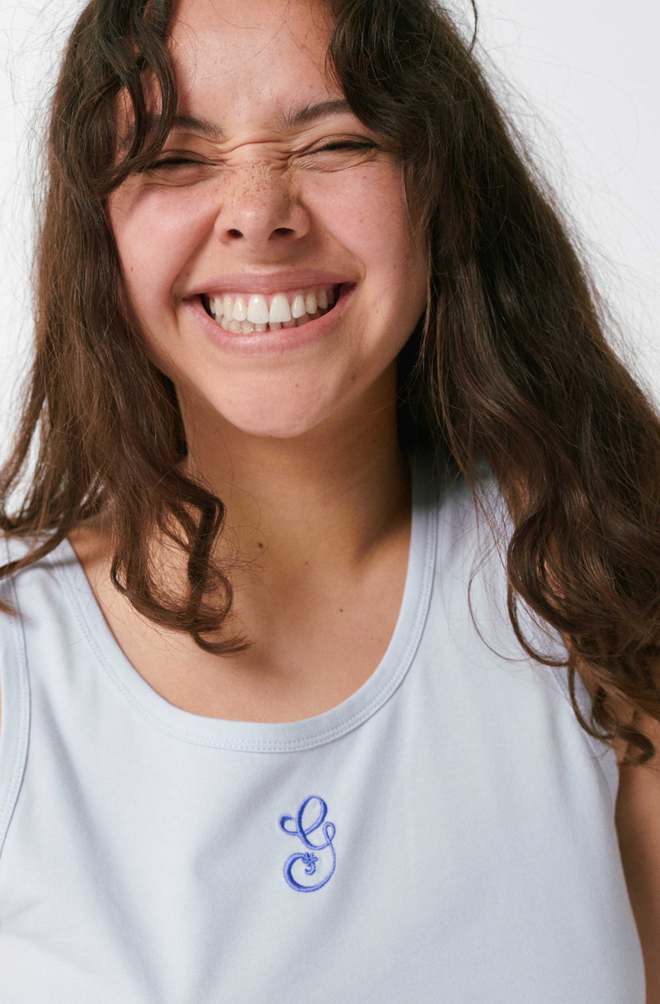 Purple Textured Cotton Tank Top | Heather - Image 3