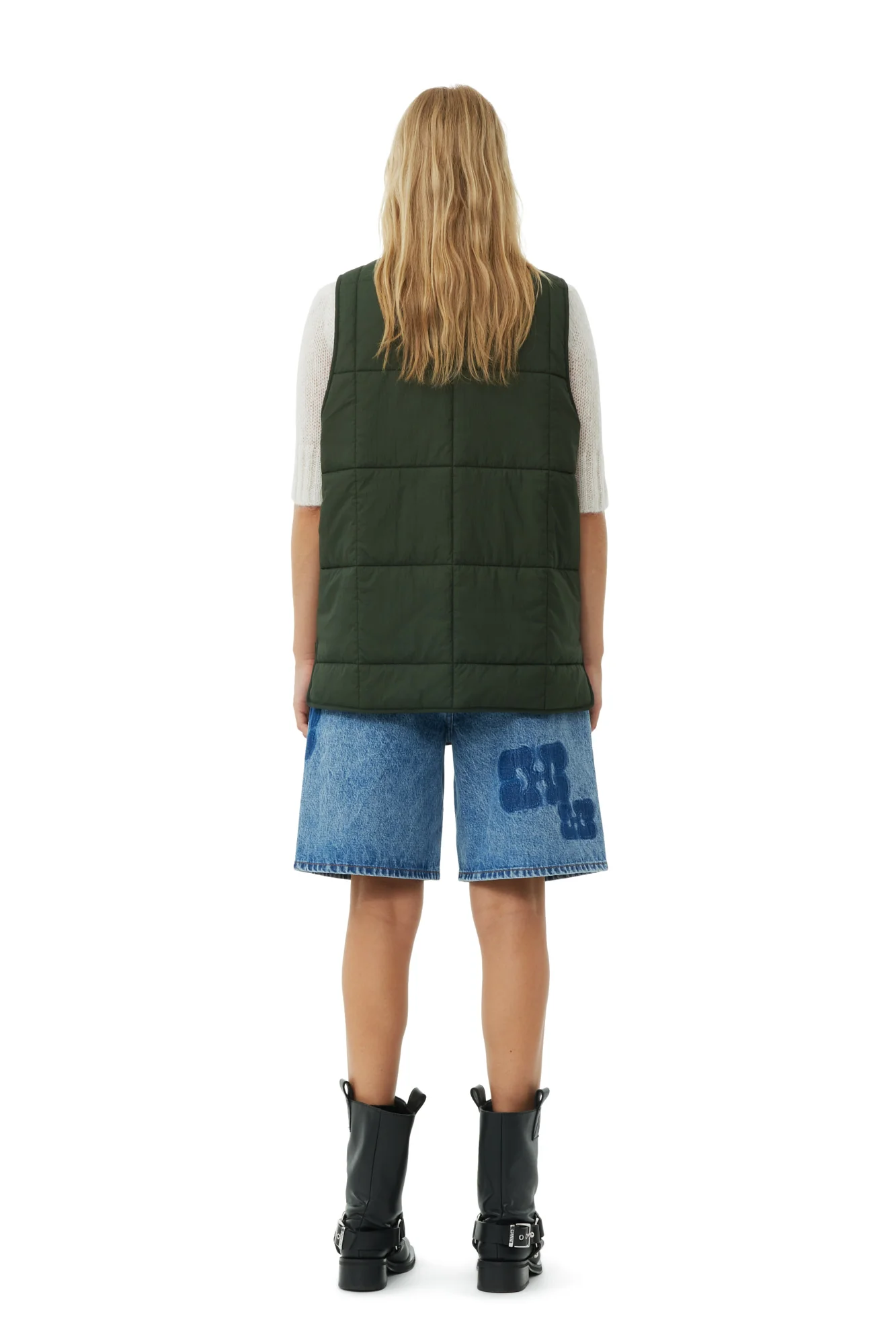 Quilt Boxy Vest | Kombu Green - Image 6